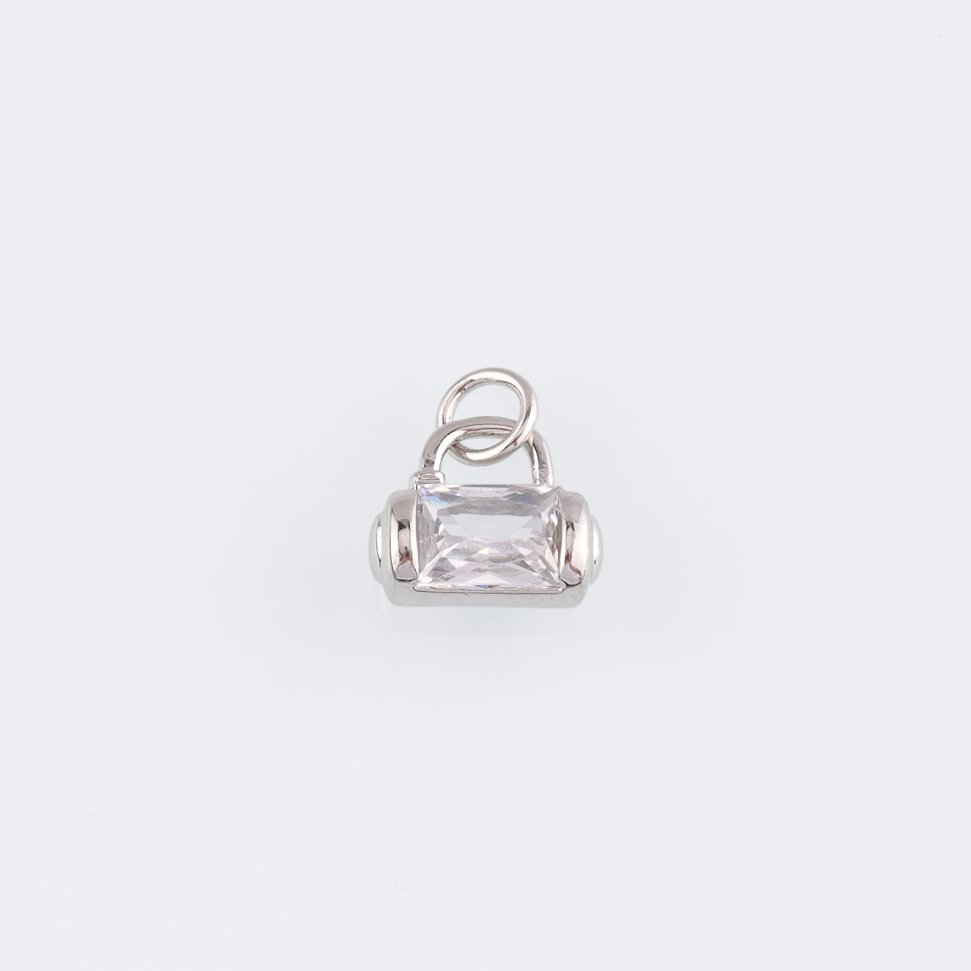 18K Gold Filled Handbag Pendant,CZ Micro Pave Handbag Charm Earrings Necklace for DIY Jewelry Making Supply