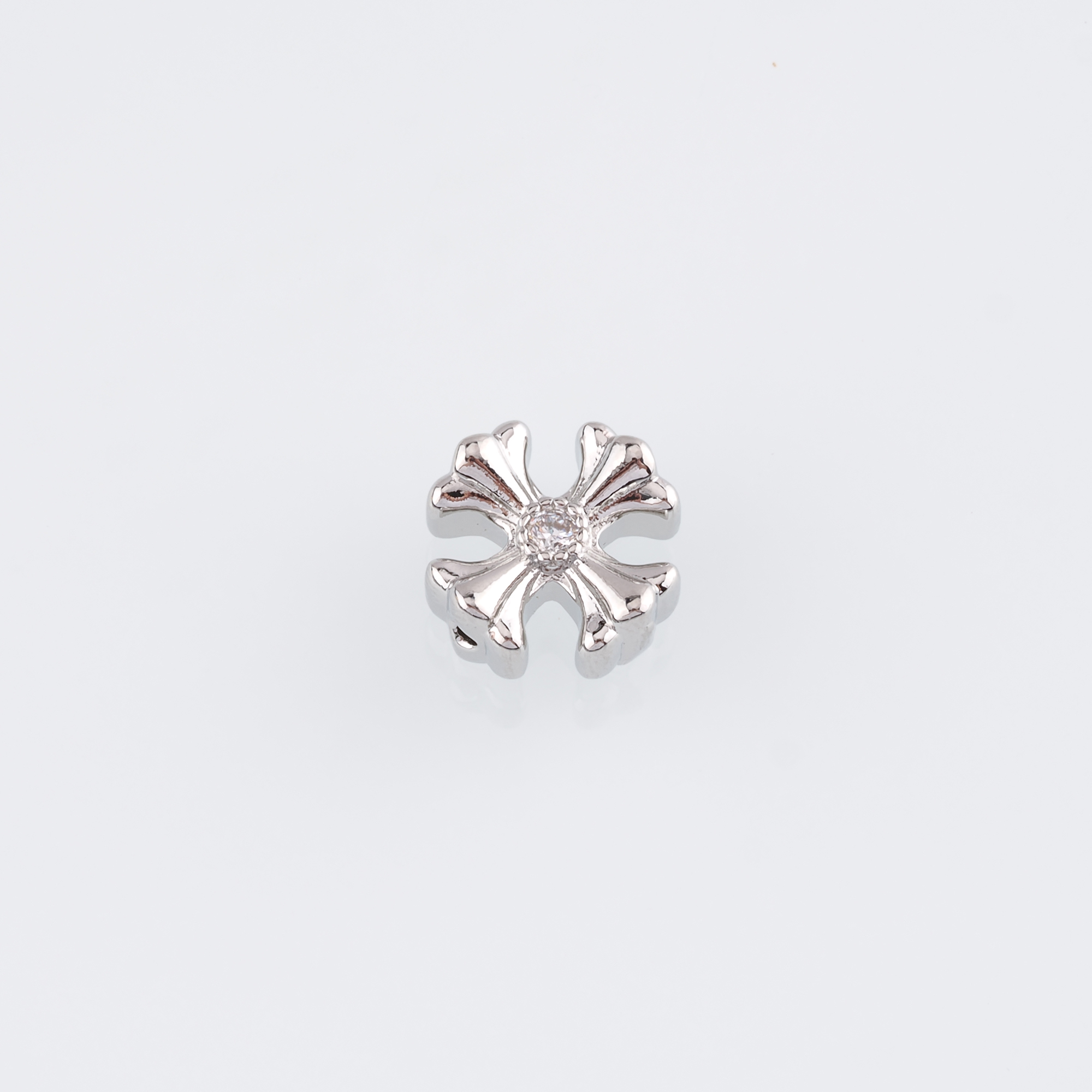 18K Gold Filled Cross Spacer Beads,CZ Micro Pave Cross Bead for Bracelet Jewelry Necklace Making Supply