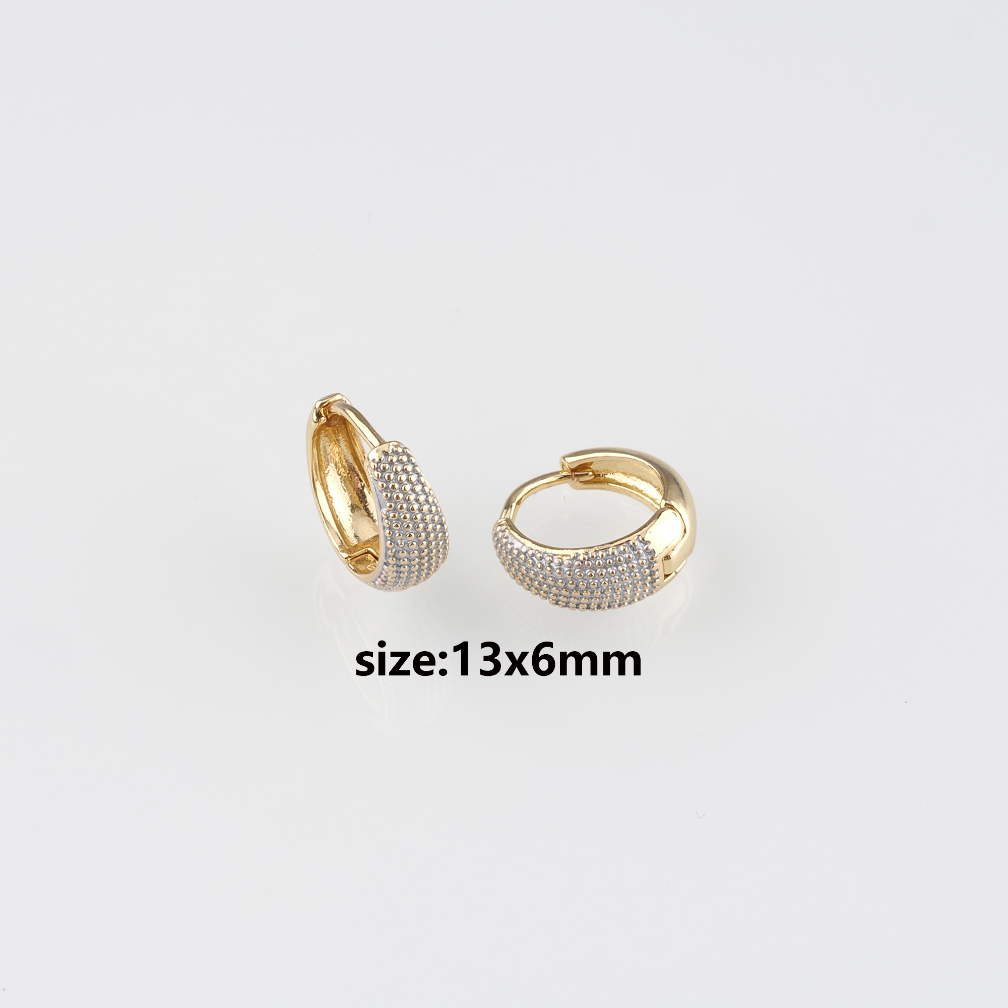 18K Gold Filled Thick Hoops Earrings,Round Earrings,Gold Huggies Hoop Earrings,Minimalist Earrings