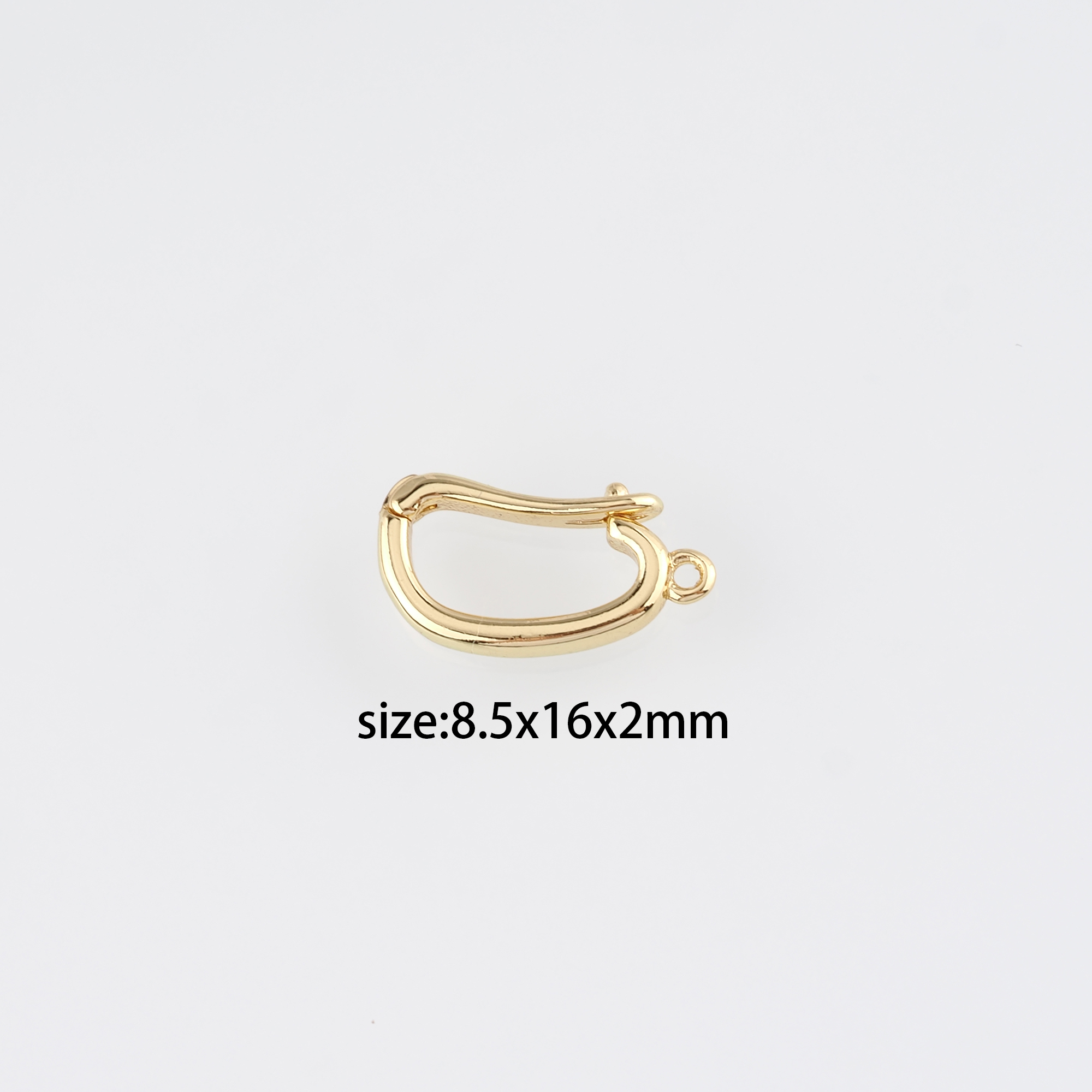 18K Gold Filled Oval Spring Clasp,Push Gate Buckle Bracelet Necklace for DIY Jewelry Finding Necklace Bracelet