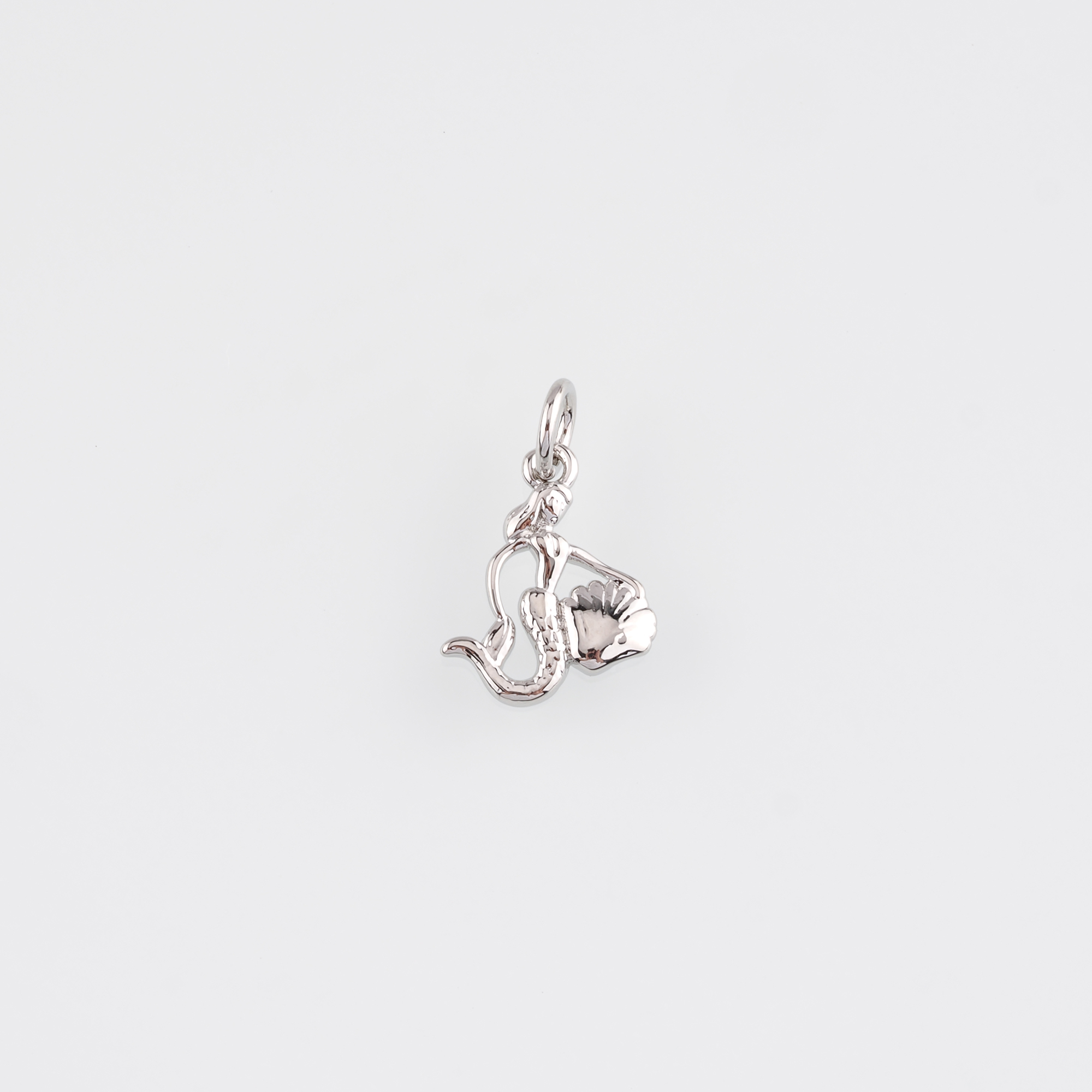 18K Gold Filled Mermaid Pendant,Dainty Mermaid Charm Earrings Necklace for DIY Jewelry Making Supply