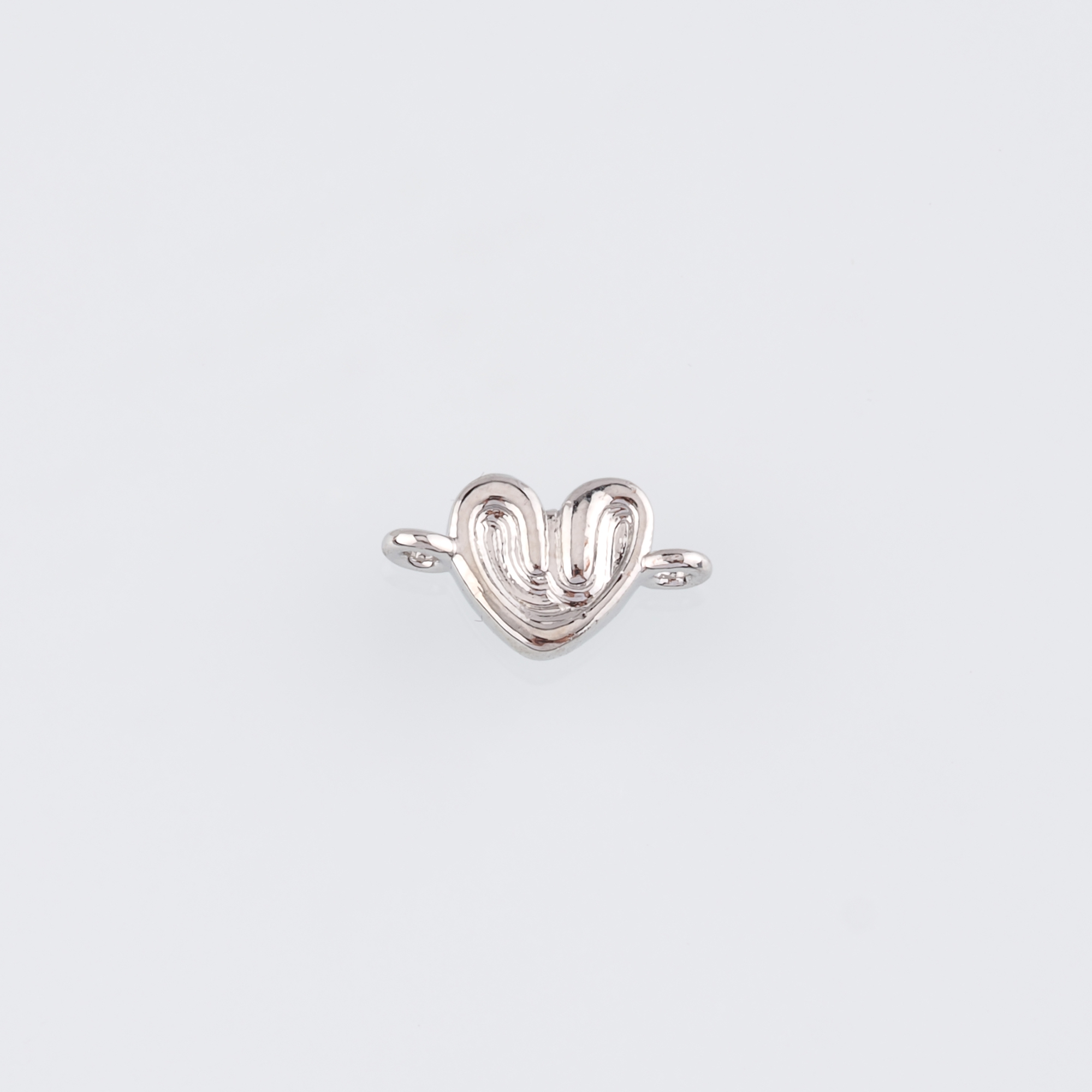 18K Gold Filled Heart Connector,Dainty Heart Charm Necklace Bracelet for DIY Jewelry Making Supply