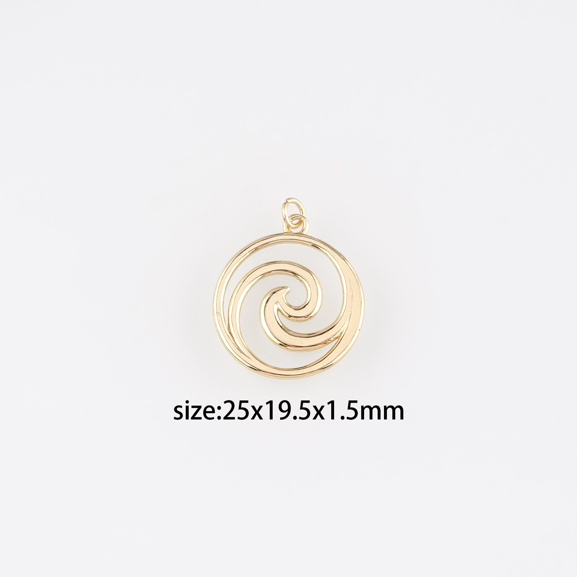 18K Gold Filled Air Pendant,Element Charm Earrings Necklace for DIY Jewelry Making Supply