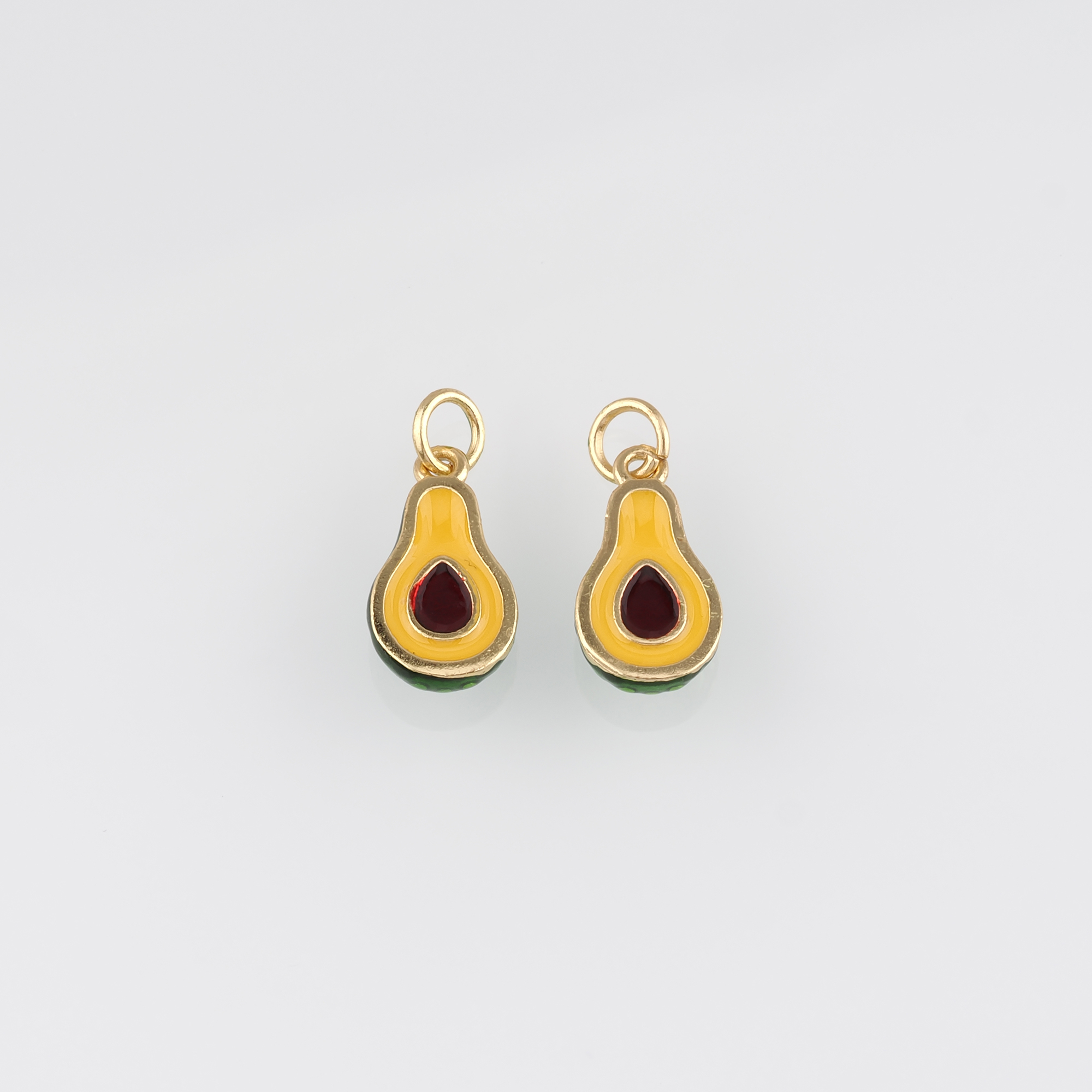 18K Gold Filled Avocado Pendant,Eaneml Avocado Charm Earrings Necklace for DIY Jewelry Making Supply