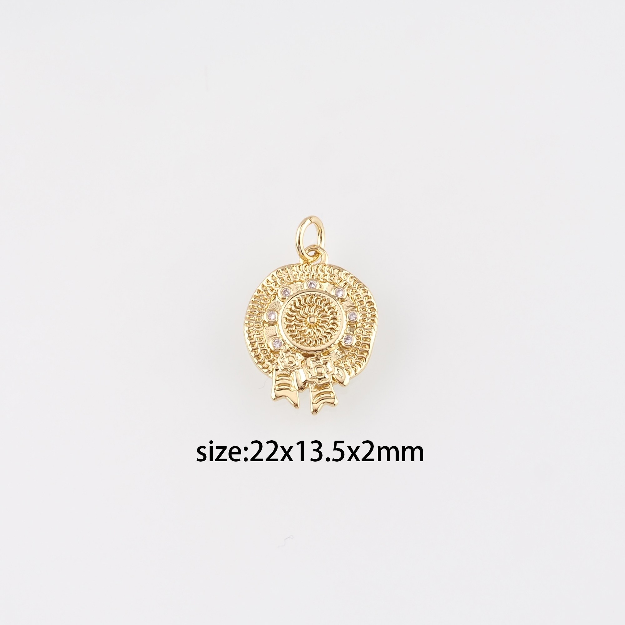 18K Gold Filled Geometric Pendant,Geometric Charm Earrings Necklace for DIY Jewelry Making Supply