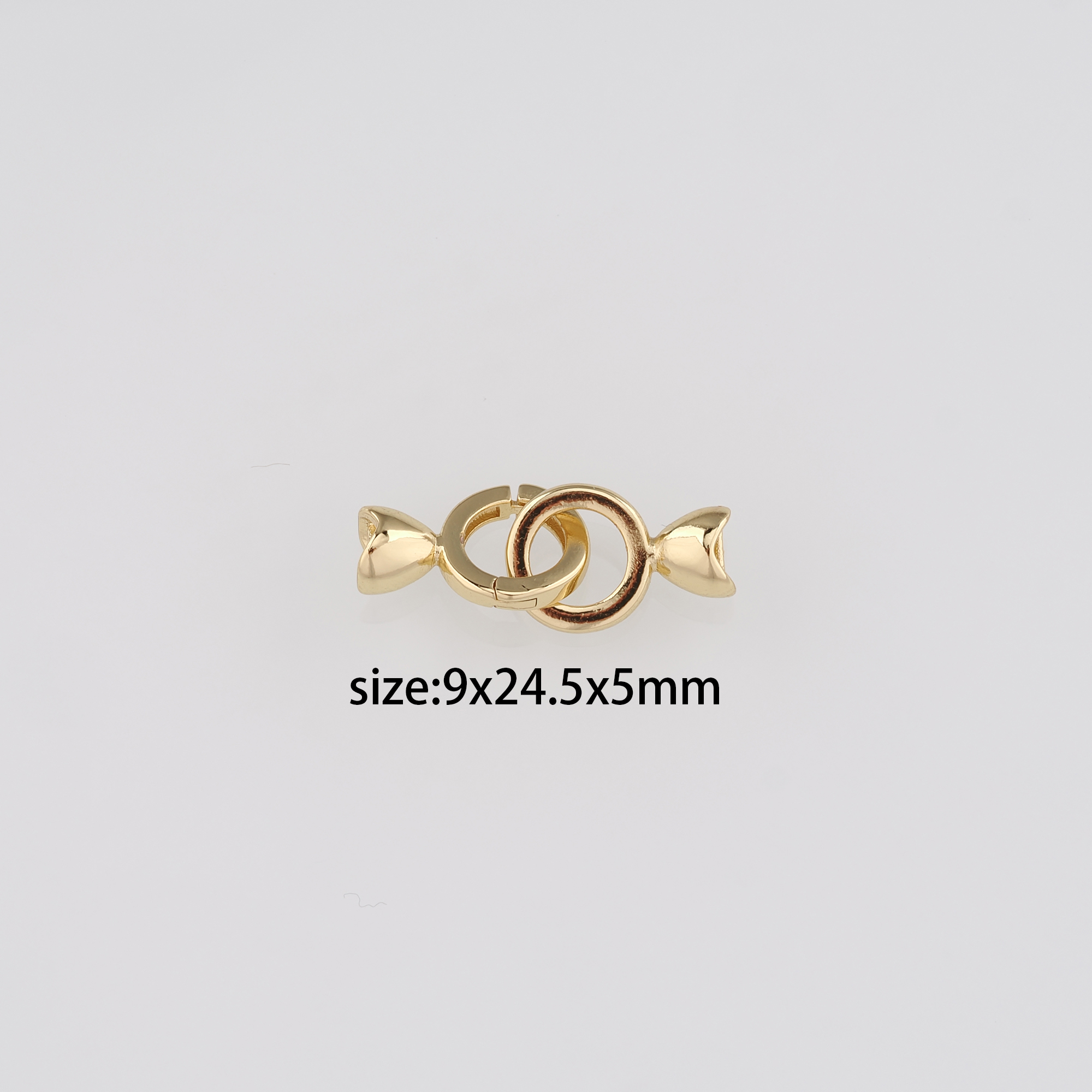 18K Gold Filled End Clasp,Hook Clasps,Connector End Cap Clasp for DIY Jewelry Necklace Bracelet