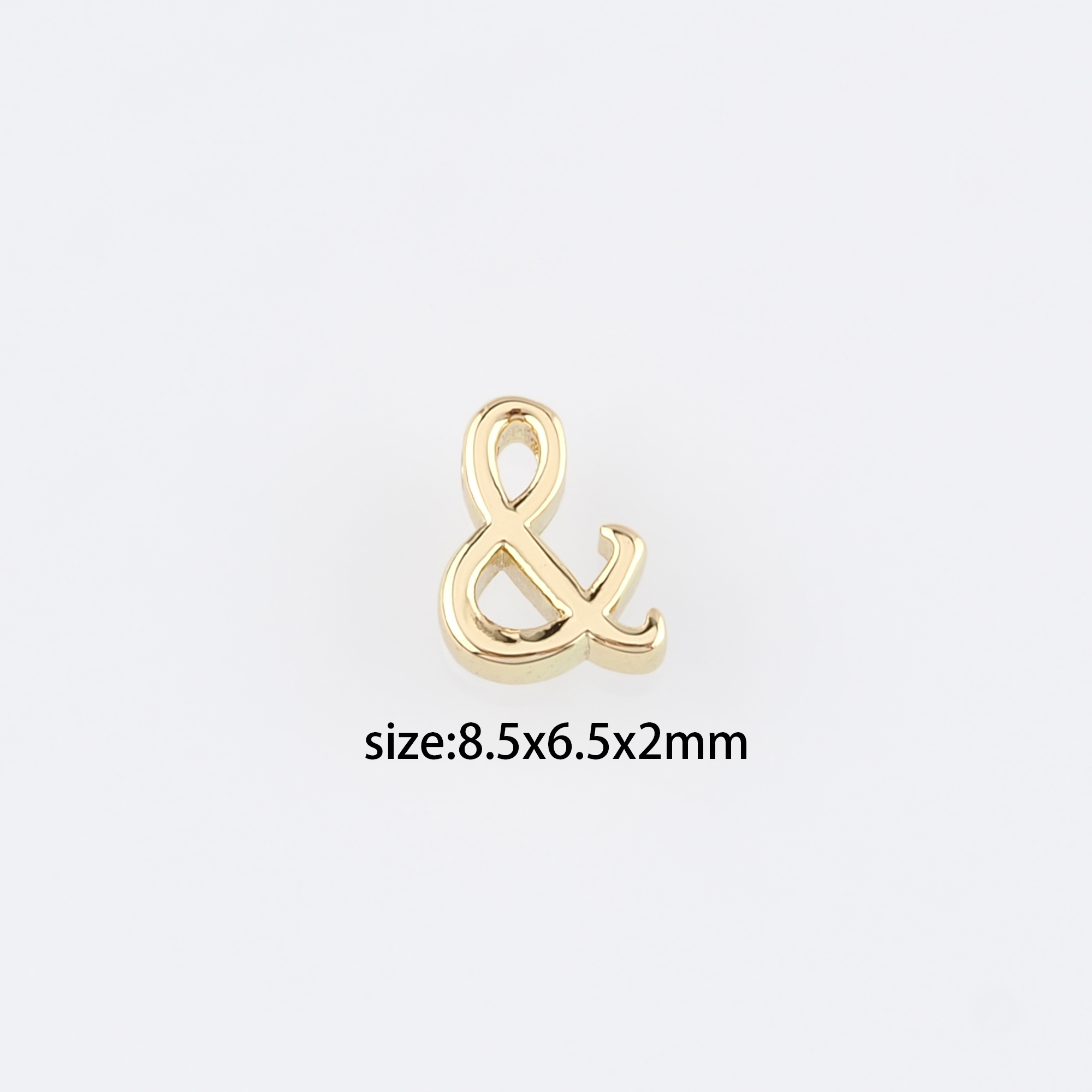 18K Gold Filled Ampersand Pendant,Symbol Ampersand Charm Earrings Necklace for DIY Jewelry Making Supply