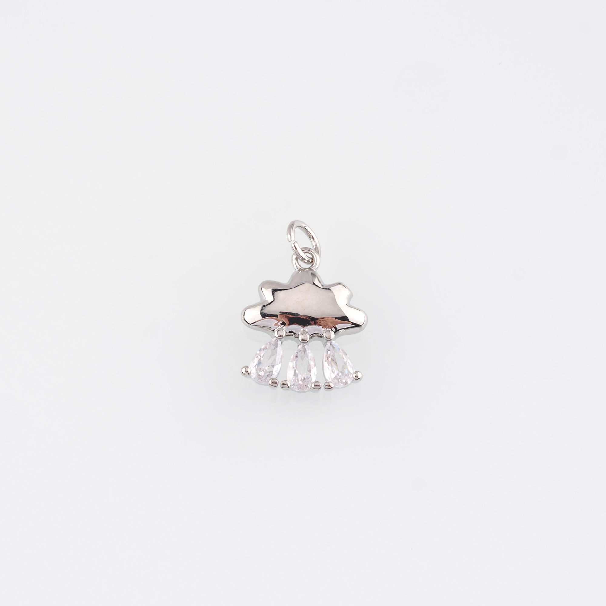 18K Gold Filled Cloud Pendant,CZ Micro Pave Cloud Charm Earrings Necklace for DIY Jewelry Making Supply