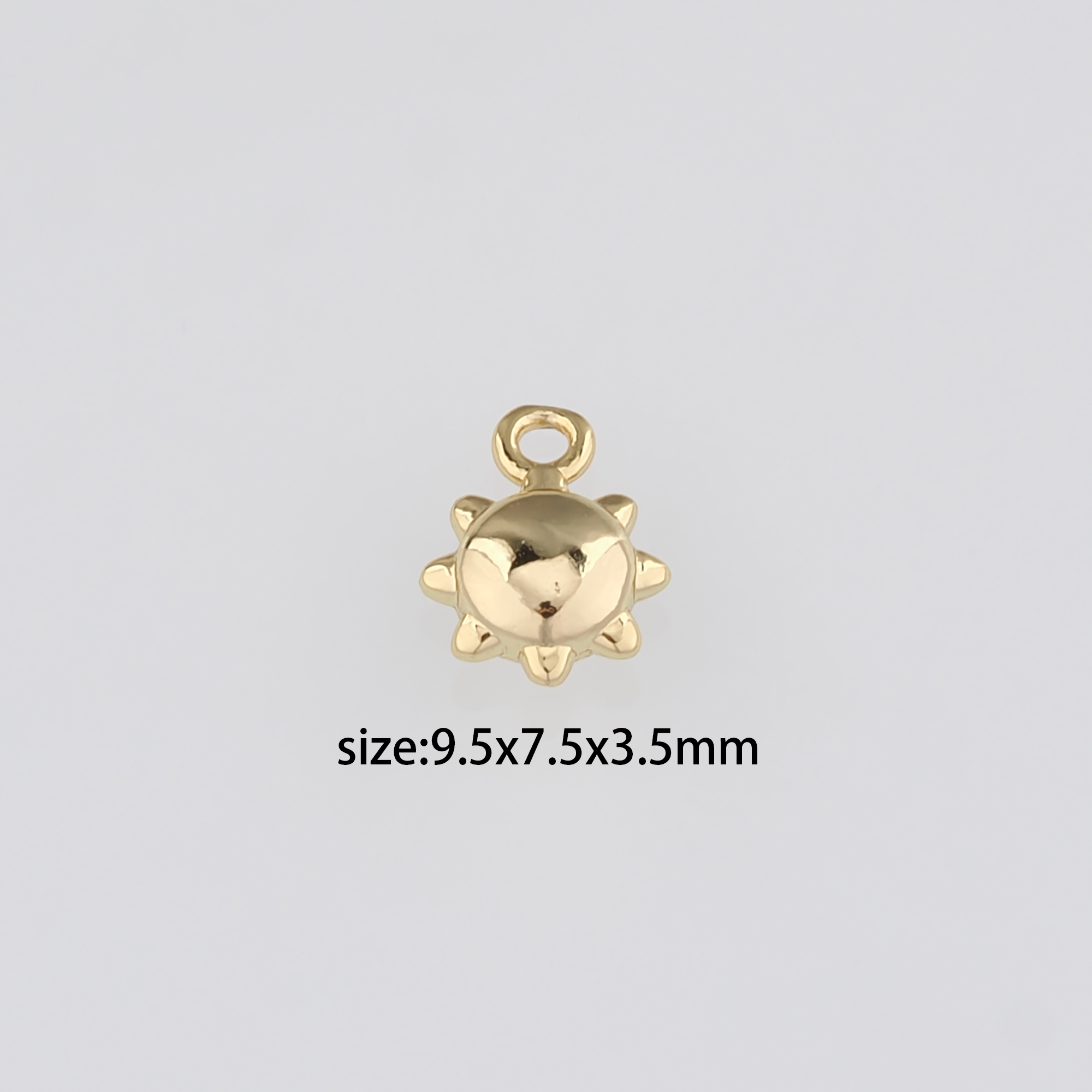 18K Gold Filled Sun Pendant,Dainty Sun Charm Earrings Necklace for DIY Jewelry Making Supply