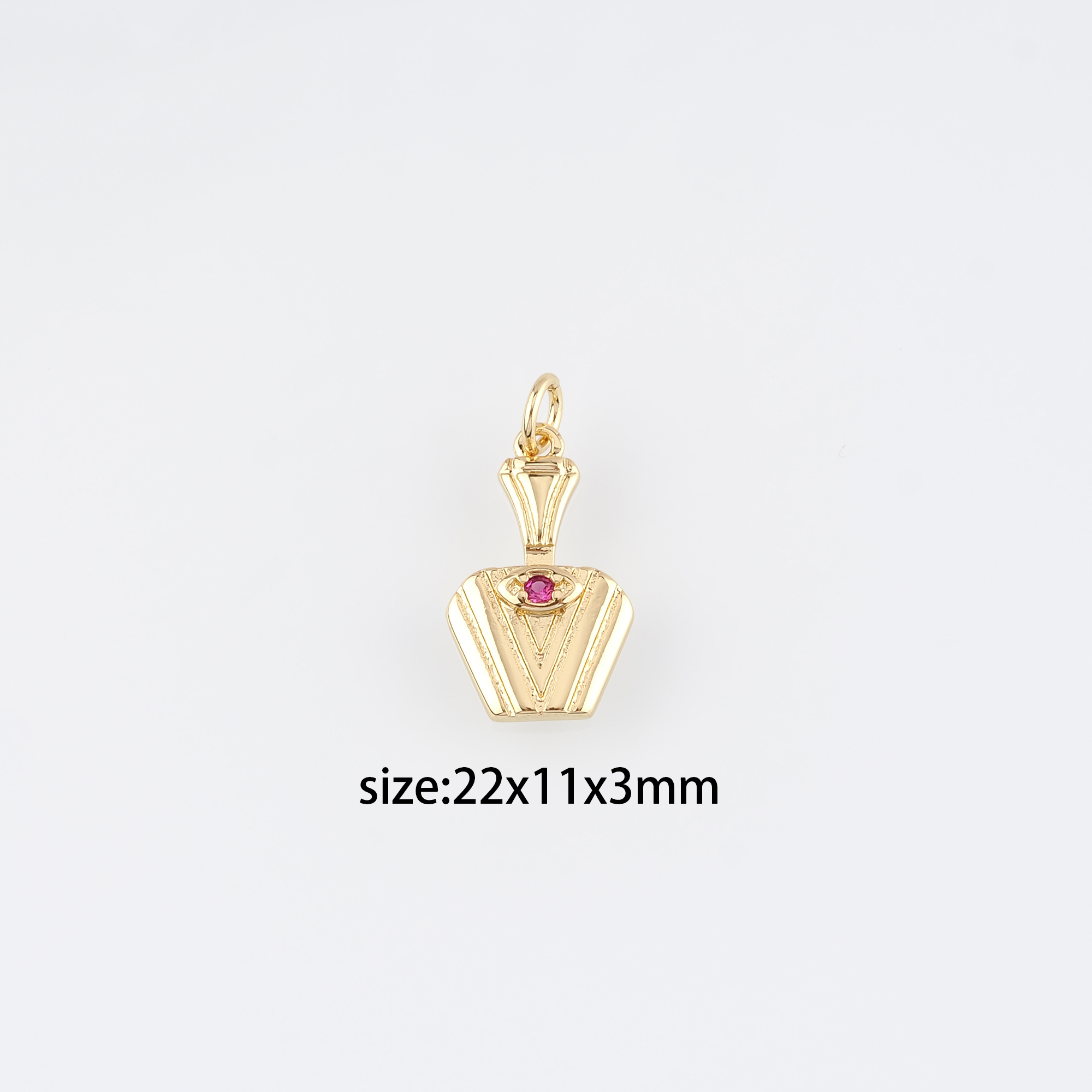 18K Gold Filled Vase Pendant,Vase Charm Earrings Necklace for DIY Jewelry Making Supply