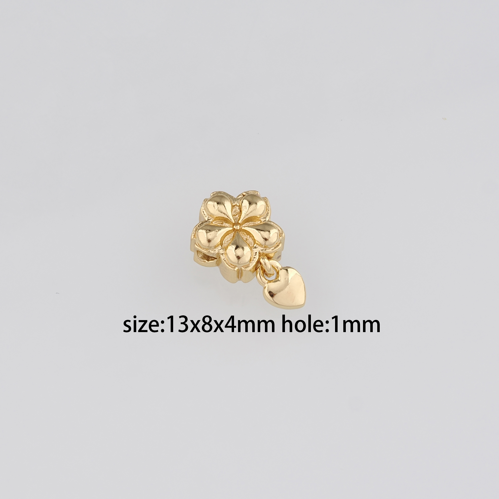 18K Gold Filled Flower Spacer Beads,Dainty Flower Bead for Bracelet Jewelry Necklace Making Supply