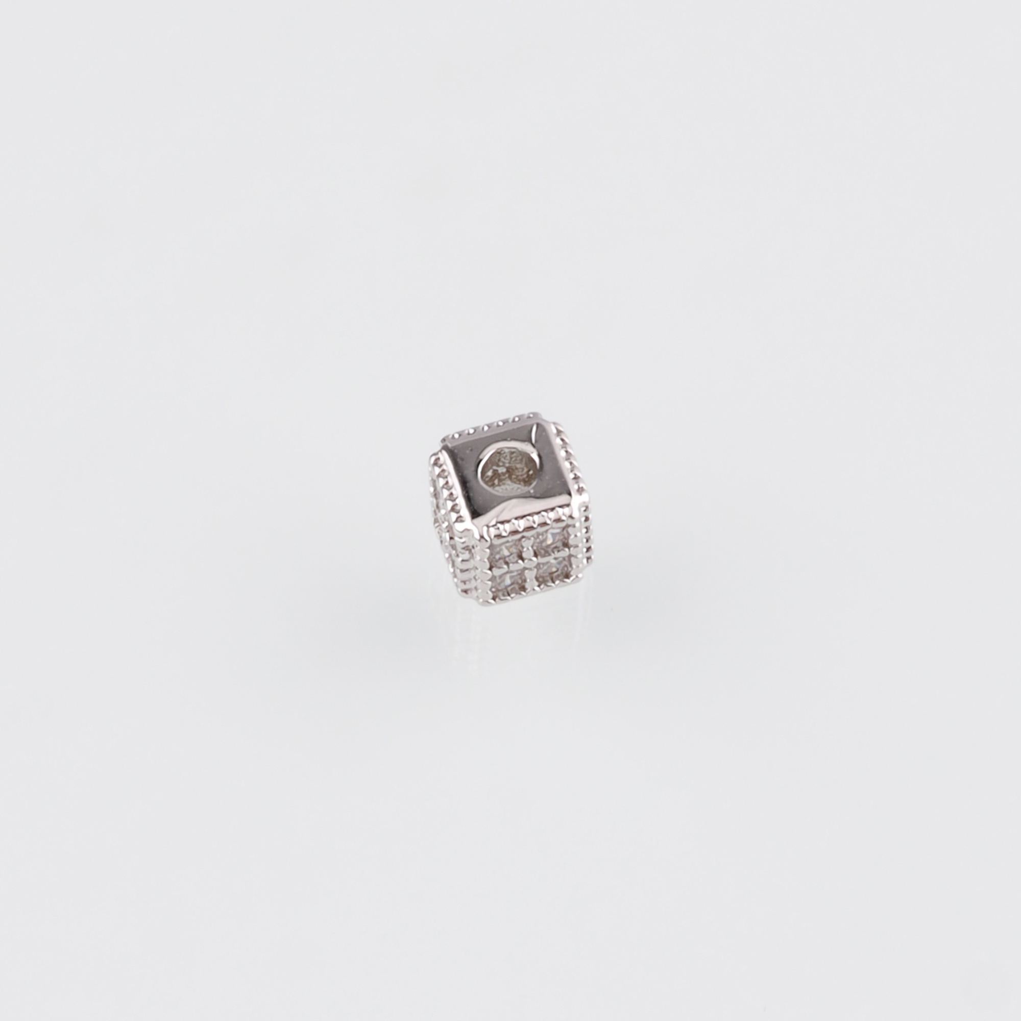 18K Gold Filled Cube Spacer Beads,CZ Micro Pave Cube Bead,Dainty Bead for Bracelet Jewelry Necklace Making Supply