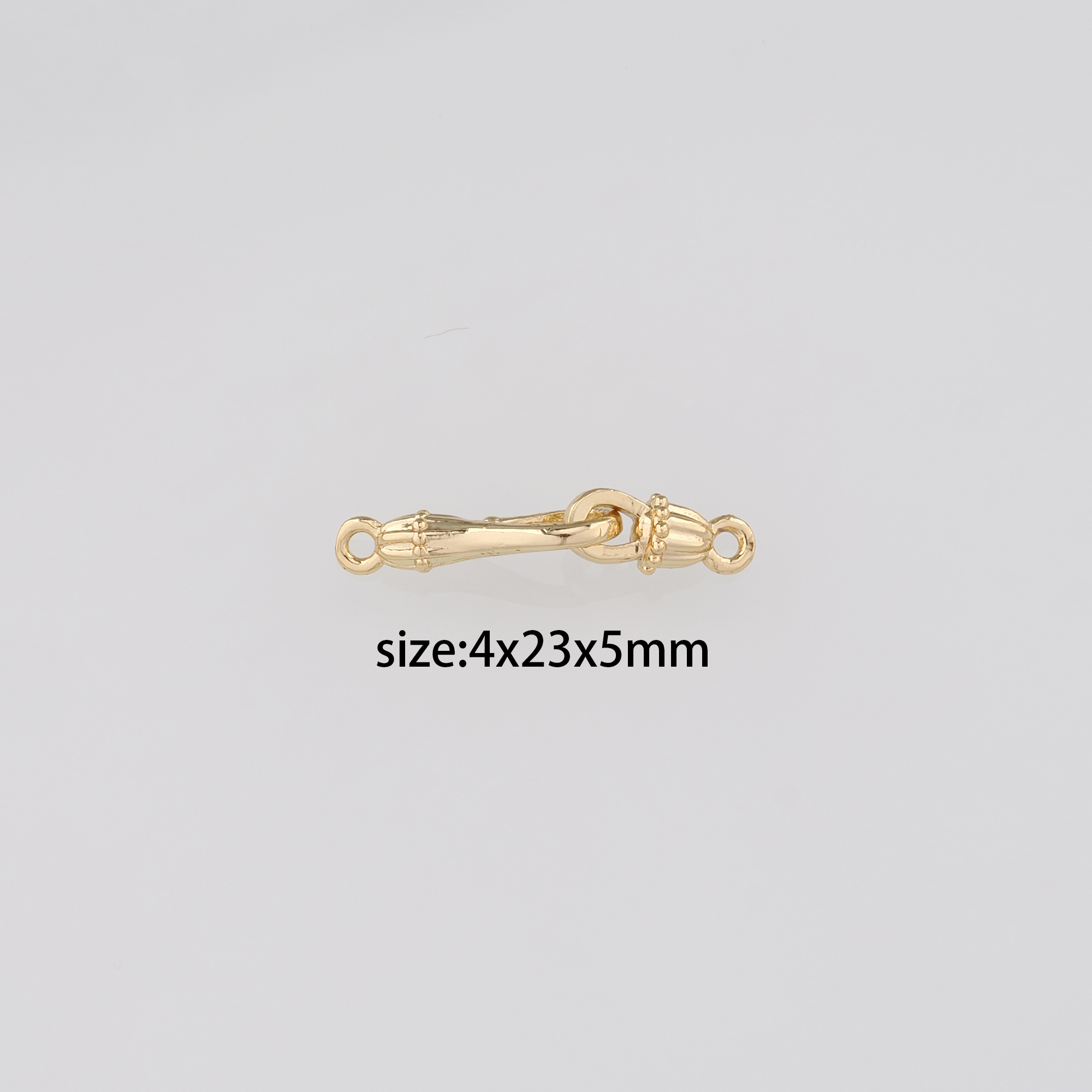 18K Gold Filled End Clasp,Hook Clasps,Connector End Cap Clasp for DIY Jewelry Necklace Bracelet