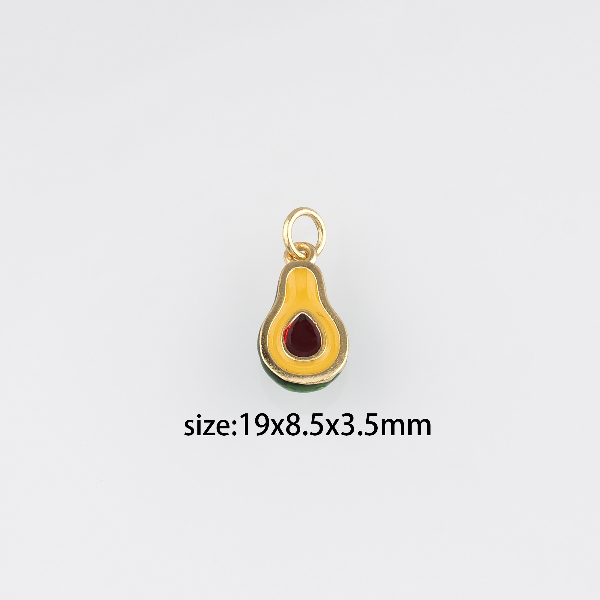 18K Gold Filled Avocado Pendant,Eaneml Avocado Charm Earrings Necklace for DIY Jewelry Making Supply