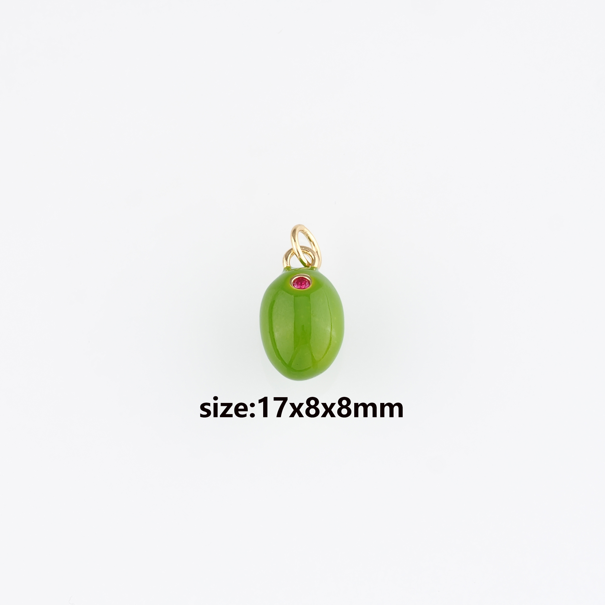 18K Gold Filled Avocado Pendant,Eaneml Avocado Charm Earrings Necklace for DIY Jewelry Making Supply