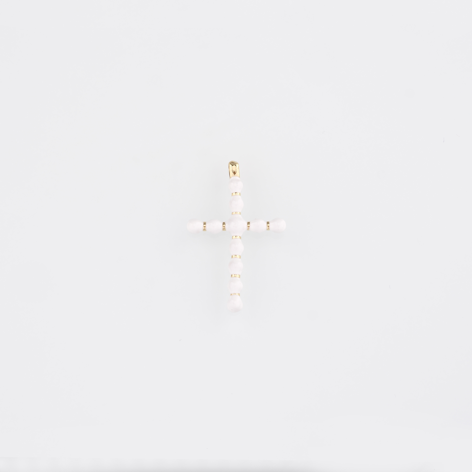 18K Gold Filled Cross Pendant,Enamel Religious Charm Earrings Necklace for DIY Jewelry Making Supply