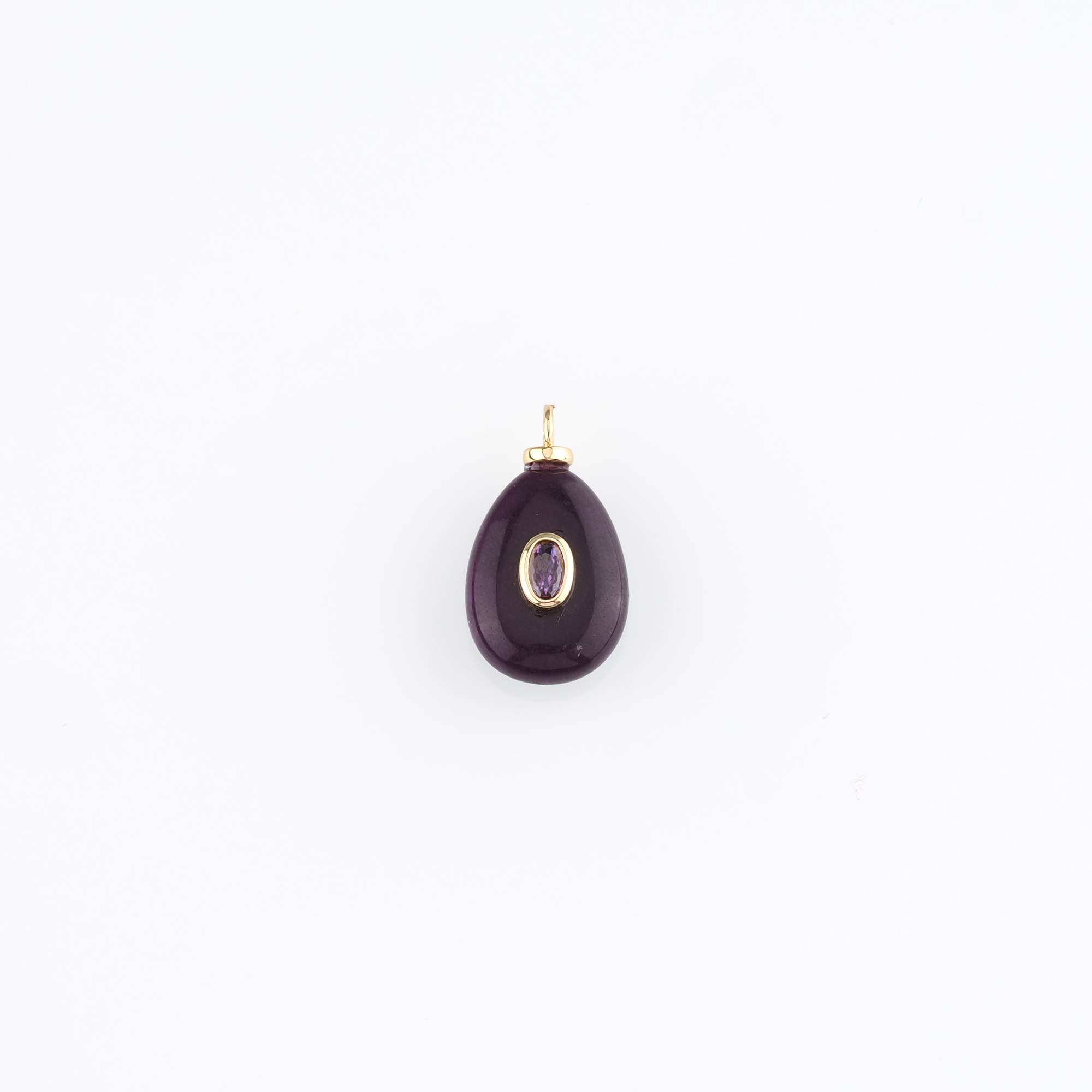 18K Gold Filled Teardrop Pendant,Natural Stone Teardrop Charm Earrings Necklace for DIY Jewelry Making Supply