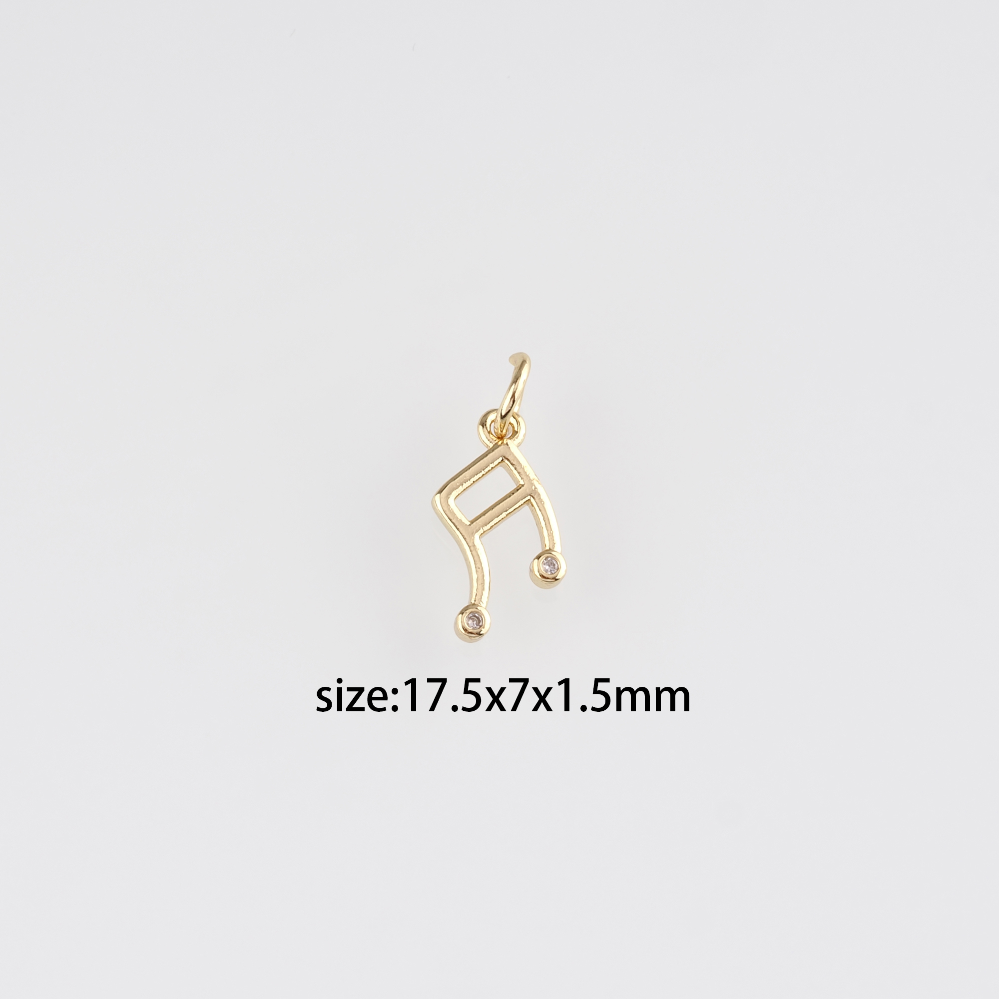 18K Gold Filled Musical Note Pendant,Gold Music Charm Earrings Necklace for DIY Jewelry Making Supply