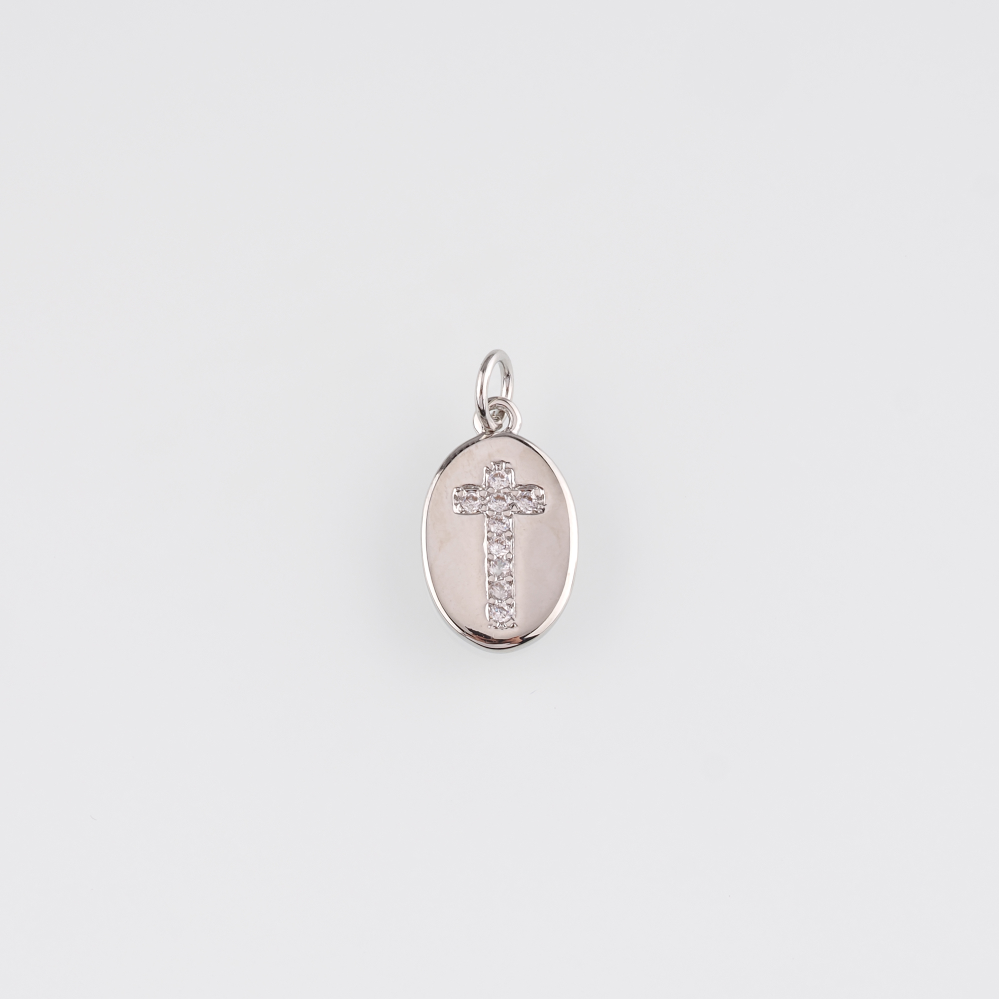 18K Gold Filled Cross Pendant,CZ Religious Charm Earrings Necklace for DIY Jewelry Making Supply