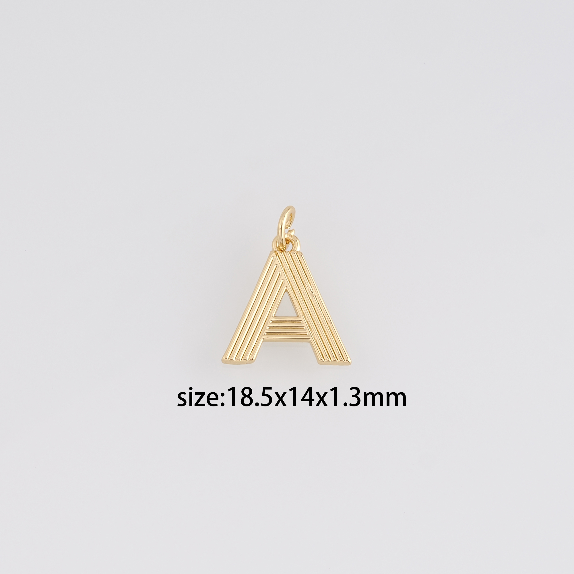 18K Gold Filled Initial Pendant,Dainty Letter Charm Earrings Necklace for DIY Jewelry Making Supply