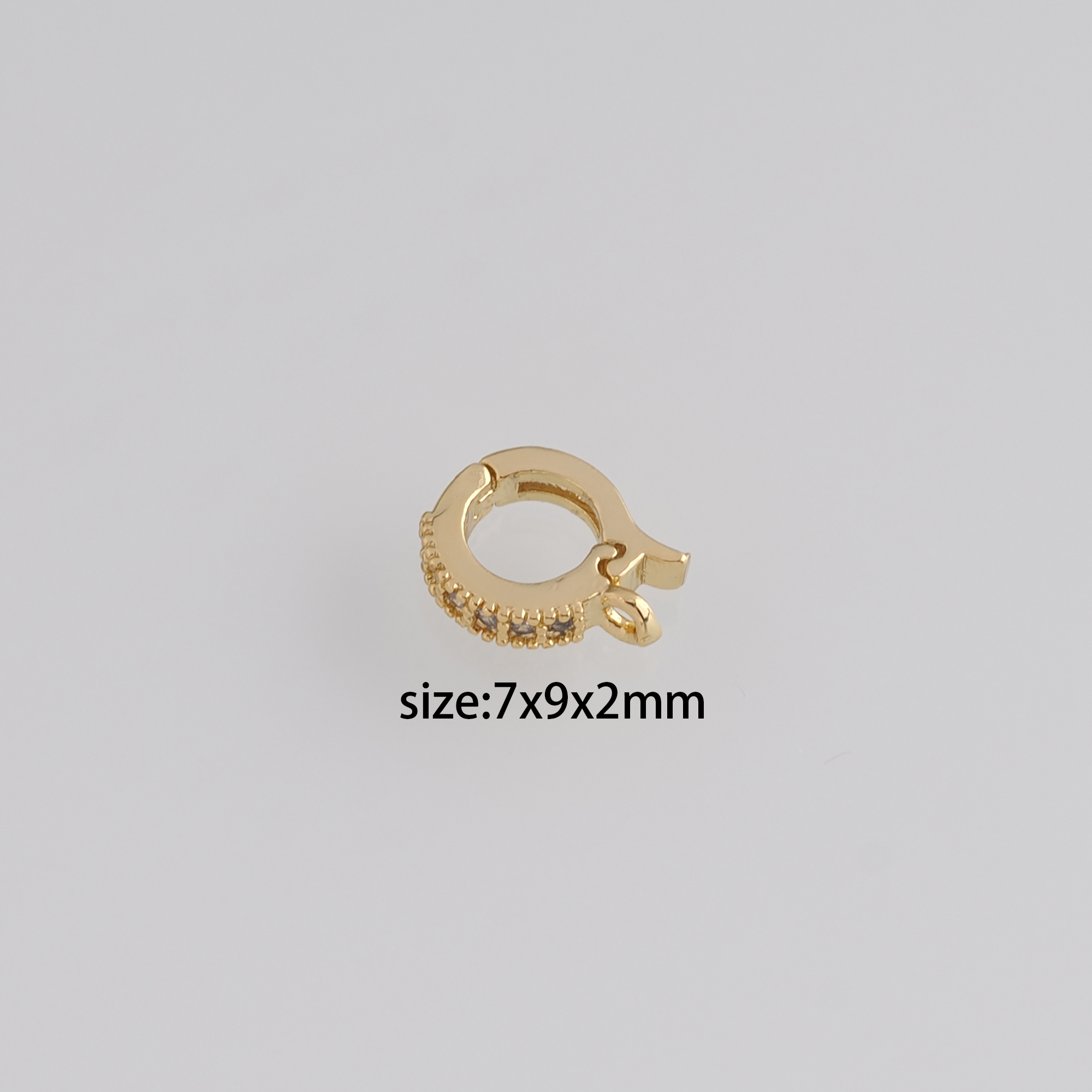 18K Gold Filled Round Snap Clasp,Dainty Push Gate Clasp Lock for DIY Jewelry Necklace Bracelet