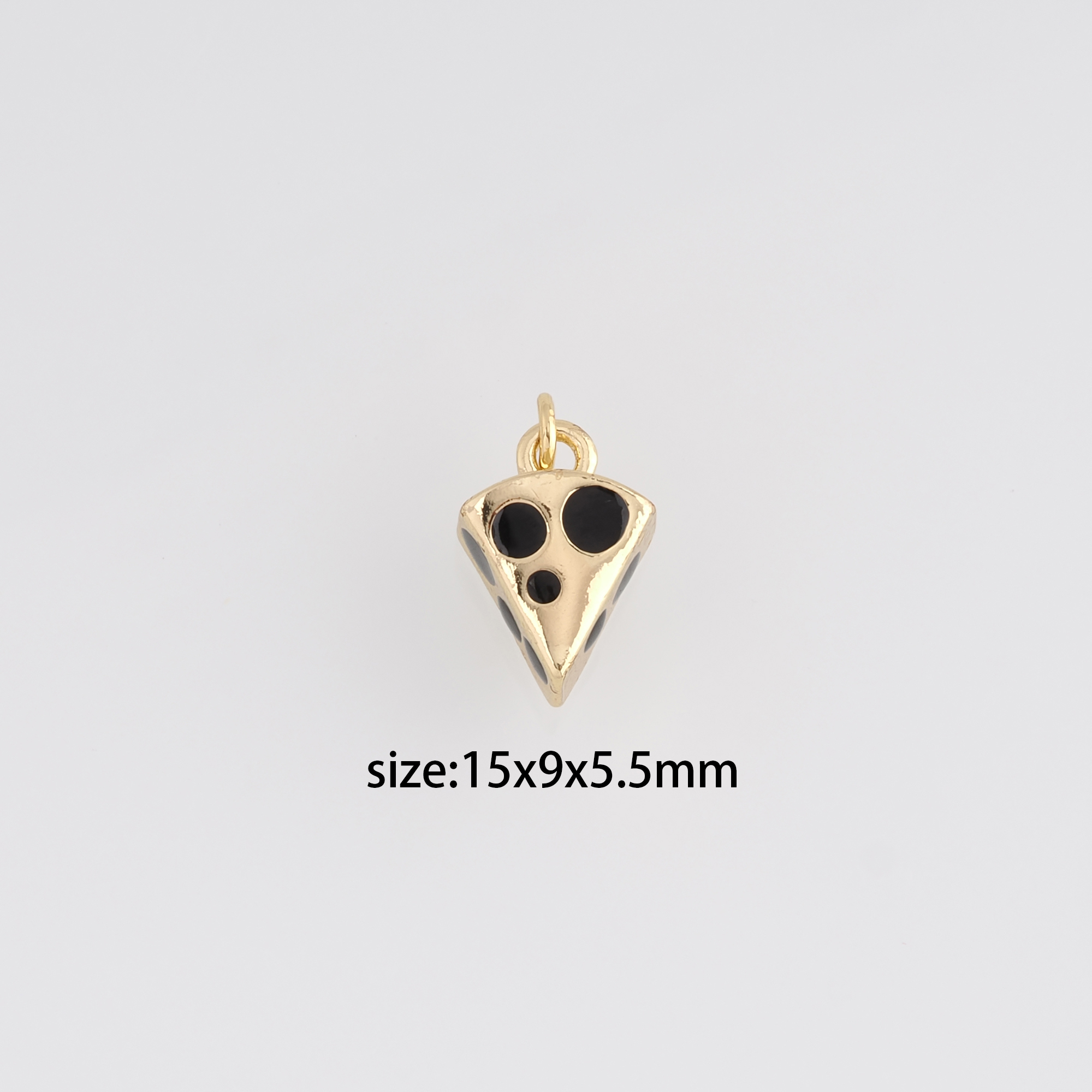 18K Gold Filled Cheese Pendant,Enamel Cheese Charm Earrings Necklace for DIY Jewelry Making Supply