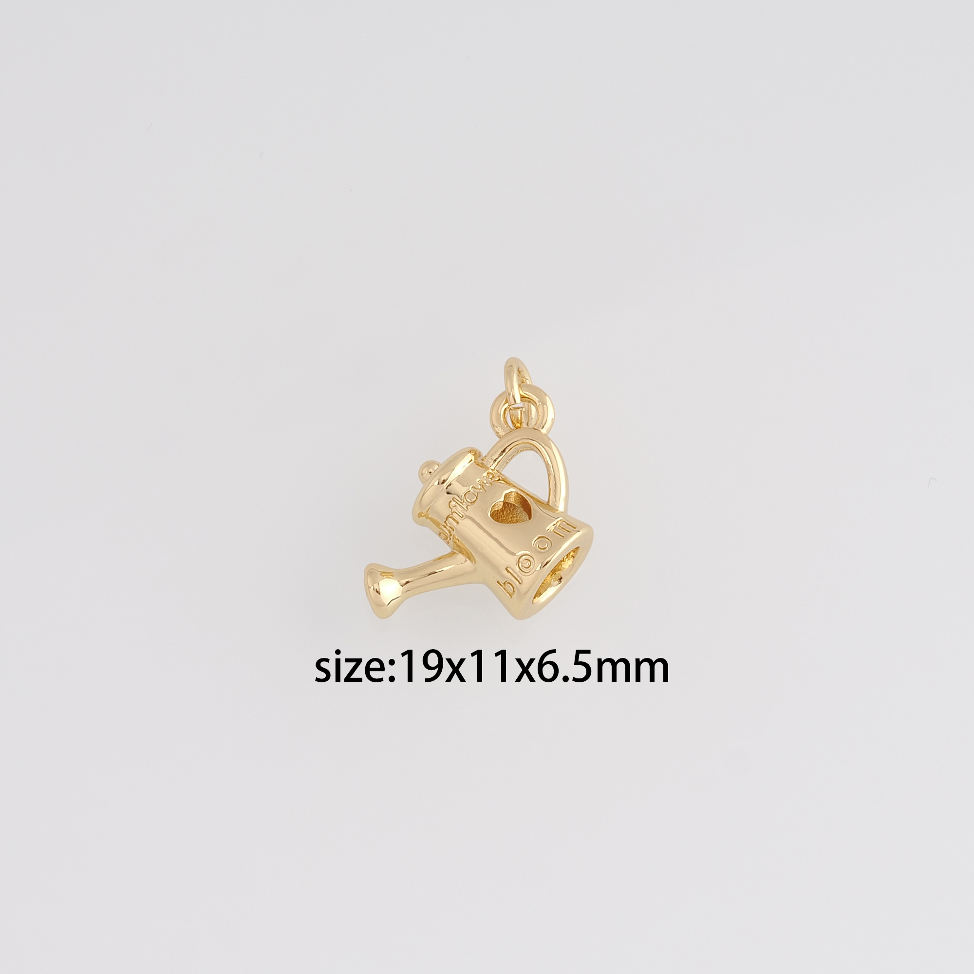 18K Gold Filled Watering Can Pendant,Watering Can Charm Earrings Necklace for DIY Jewelry Making Supply