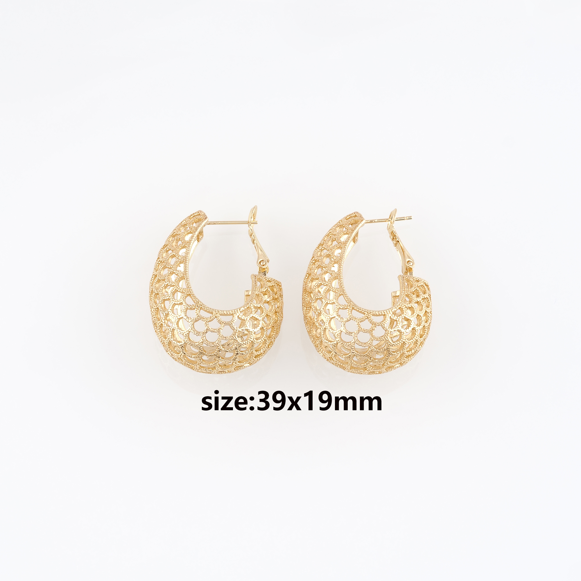 18K Gold Filled Mesh Hoops Earrings,Dainty Hoops,Gold Huggies Hoop Earrings,Minimalist Earrings
