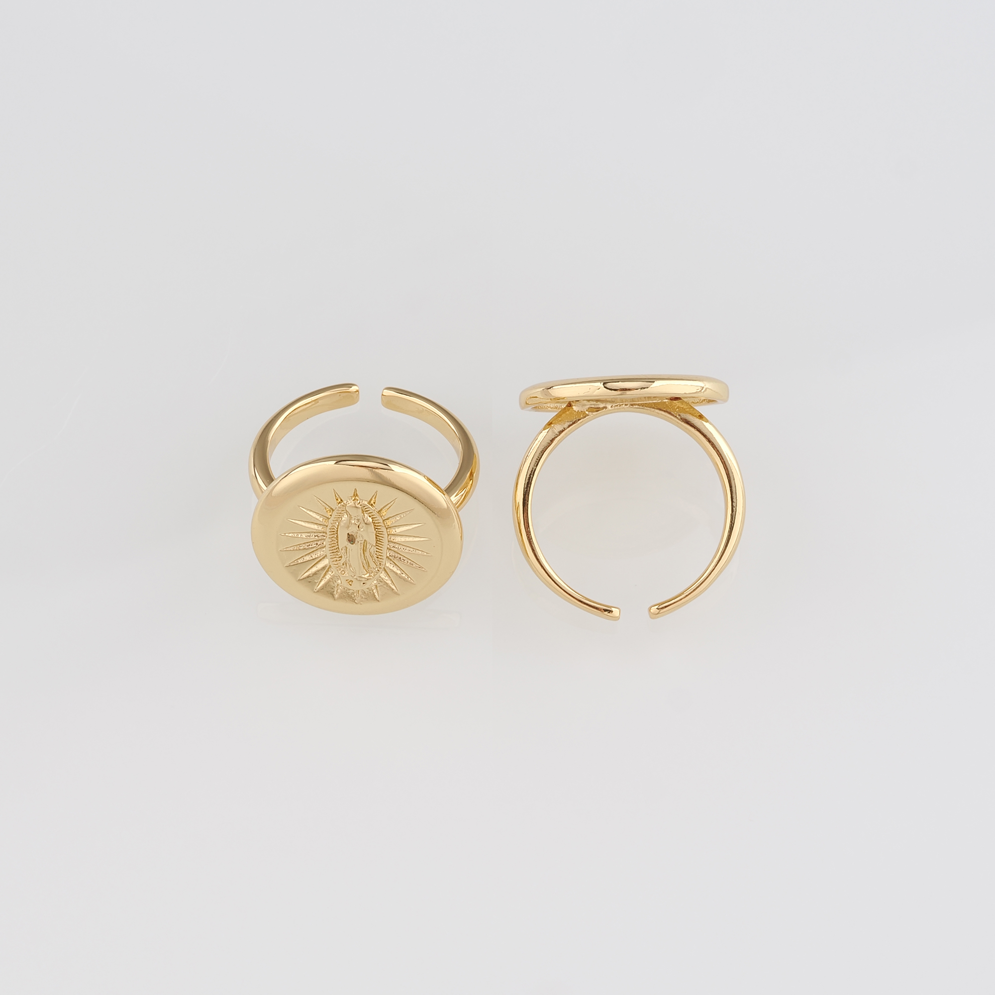 18K Gold Filled Virgin Mary Rings,Maria Rings,Religious Ring,Adjustable Ring,Dainty Ring,Open Ring