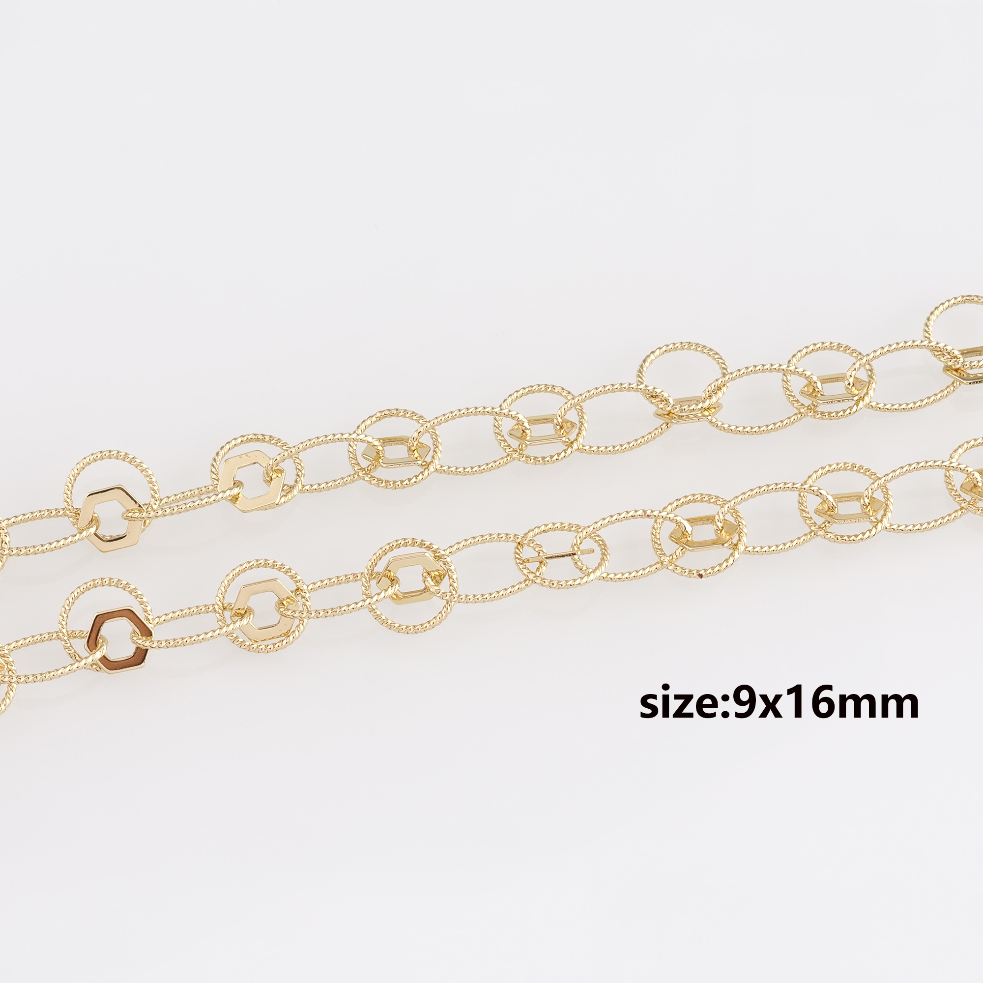 18K Gold Filled Oval Chain Necklace,Dainty Link Chain,Gold Oval Chain Necklace for DIY Jewelry Making Supply