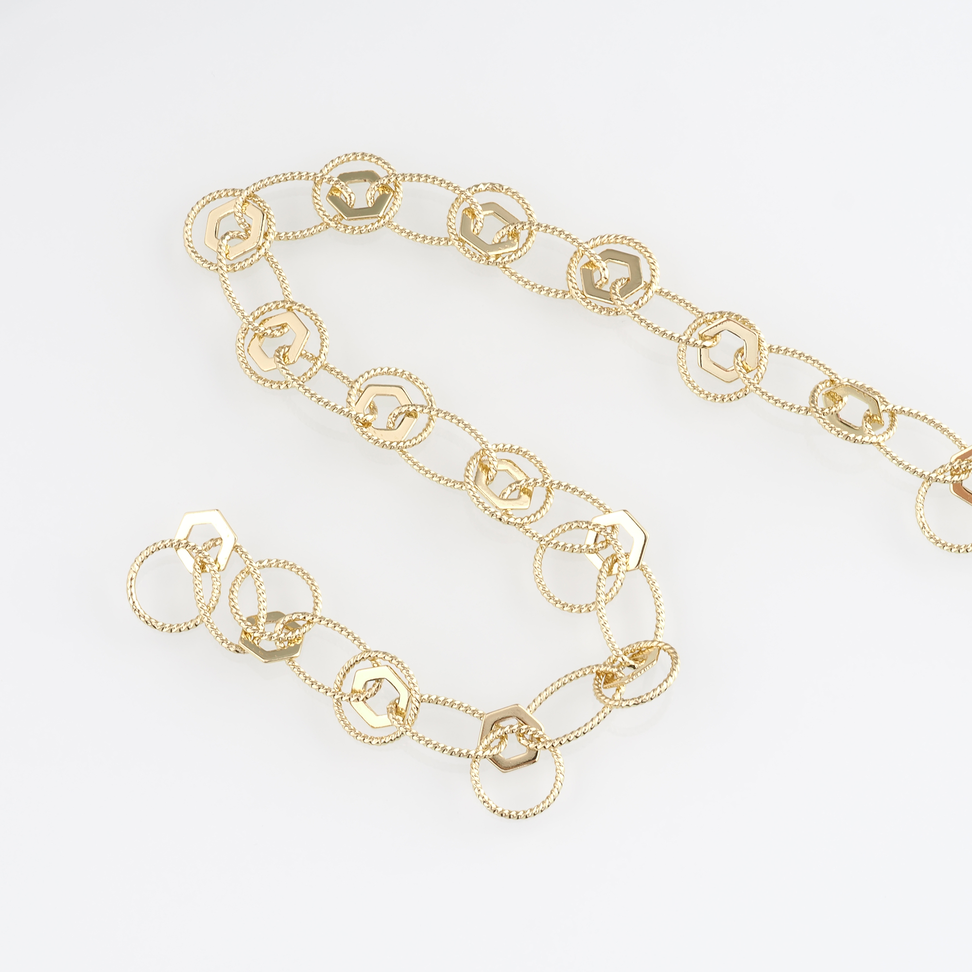 18K Gold Filled Oval Chain Necklace,Dainty Link Chain,Gold Oval Chain Necklace for DIY Jewelry Making Supply