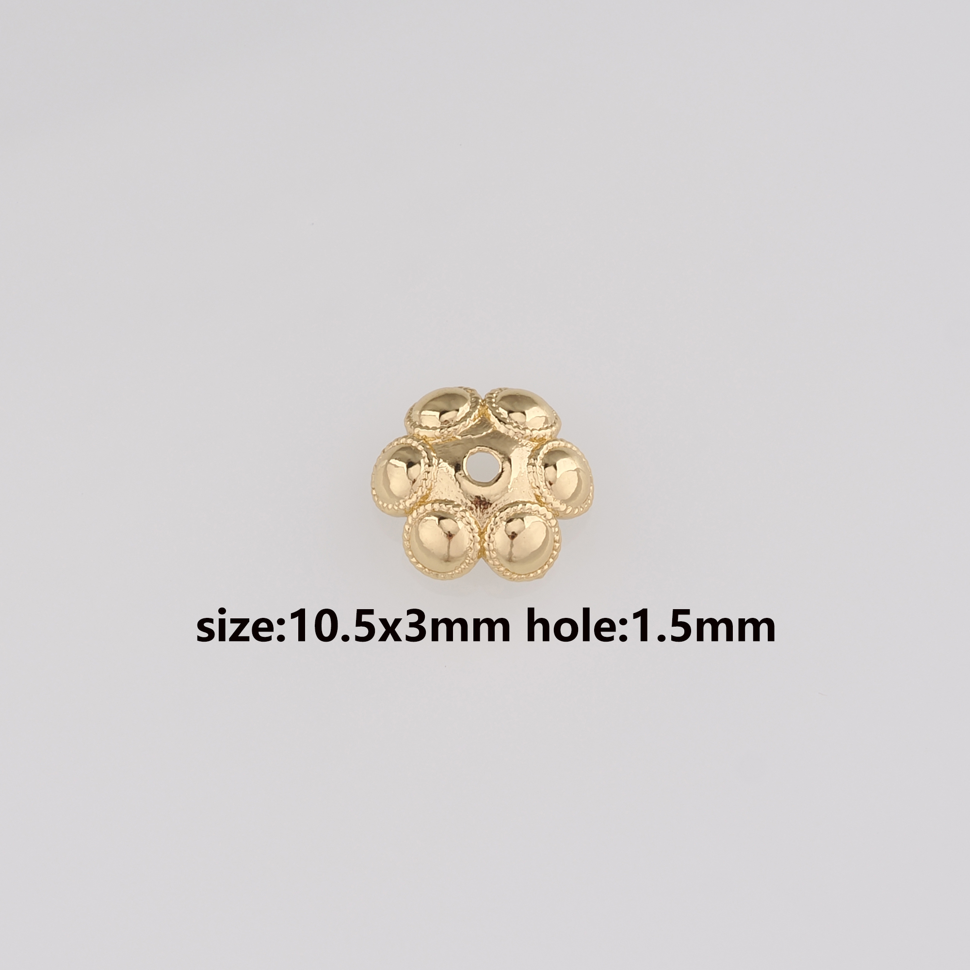 20Pcs 18K Gold Filled Bead Caps,Flower Bead Caps for Bracelet Jewelry Necklace Making Supply