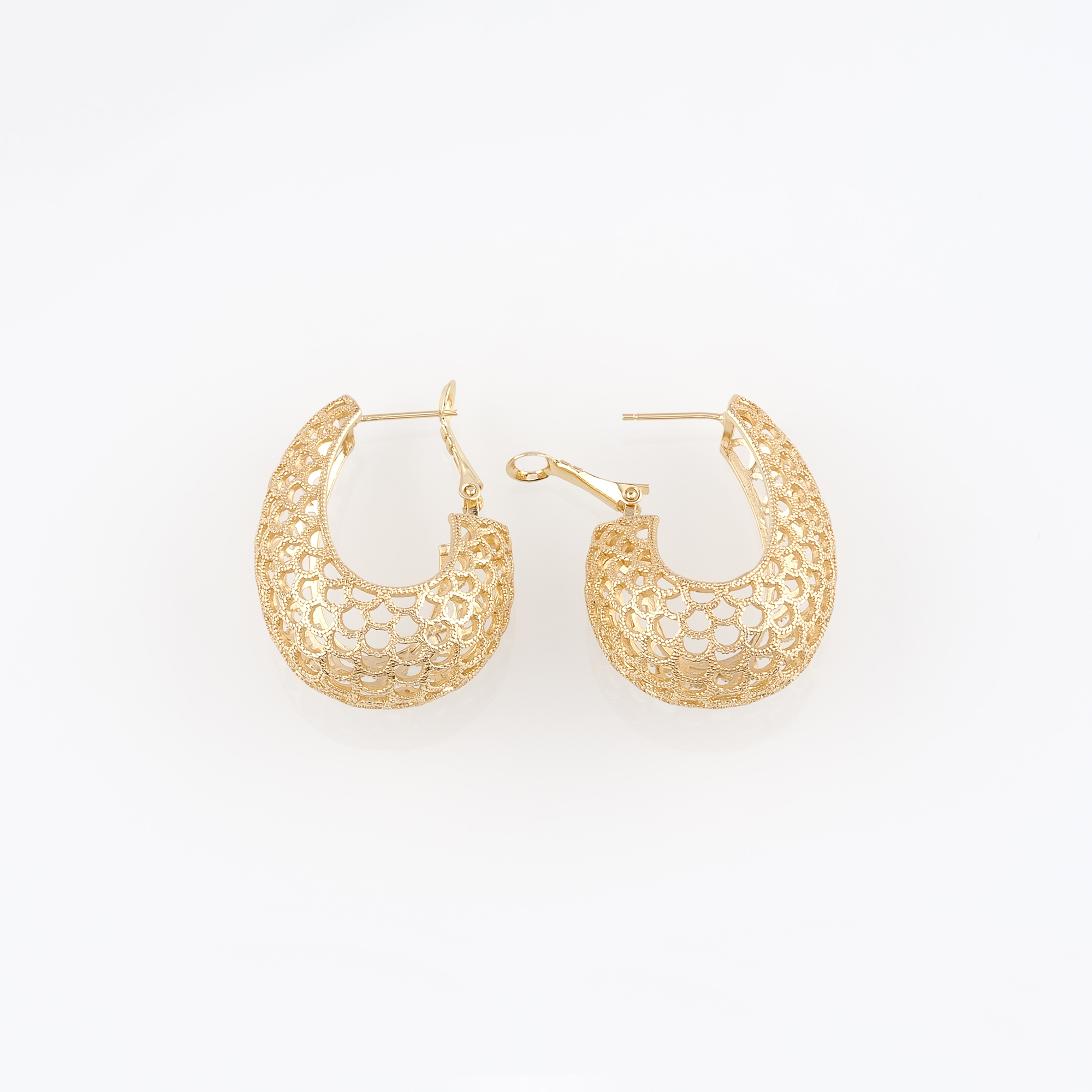 18K Gold Filled Mesh Hoops Earrings,Dainty Hoops,Gold Huggies Hoop Earrings,Minimalist Earrings