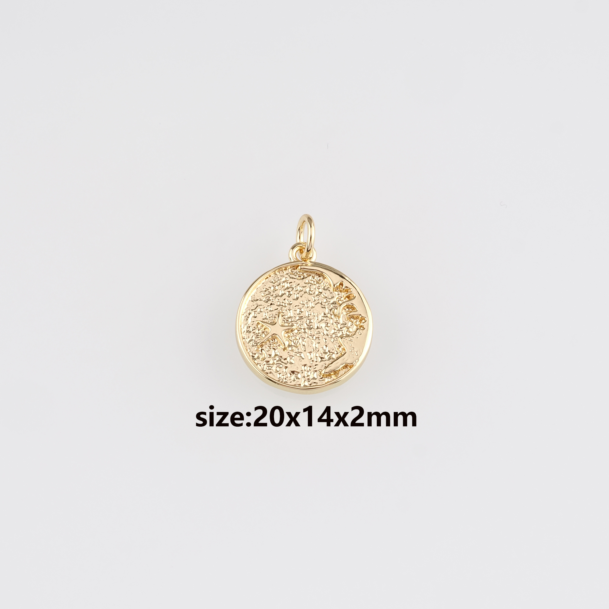 18K Gold Filled Star Pendant,Celestial Charm Earrings Necklace for DIY Jewelry Making Supply