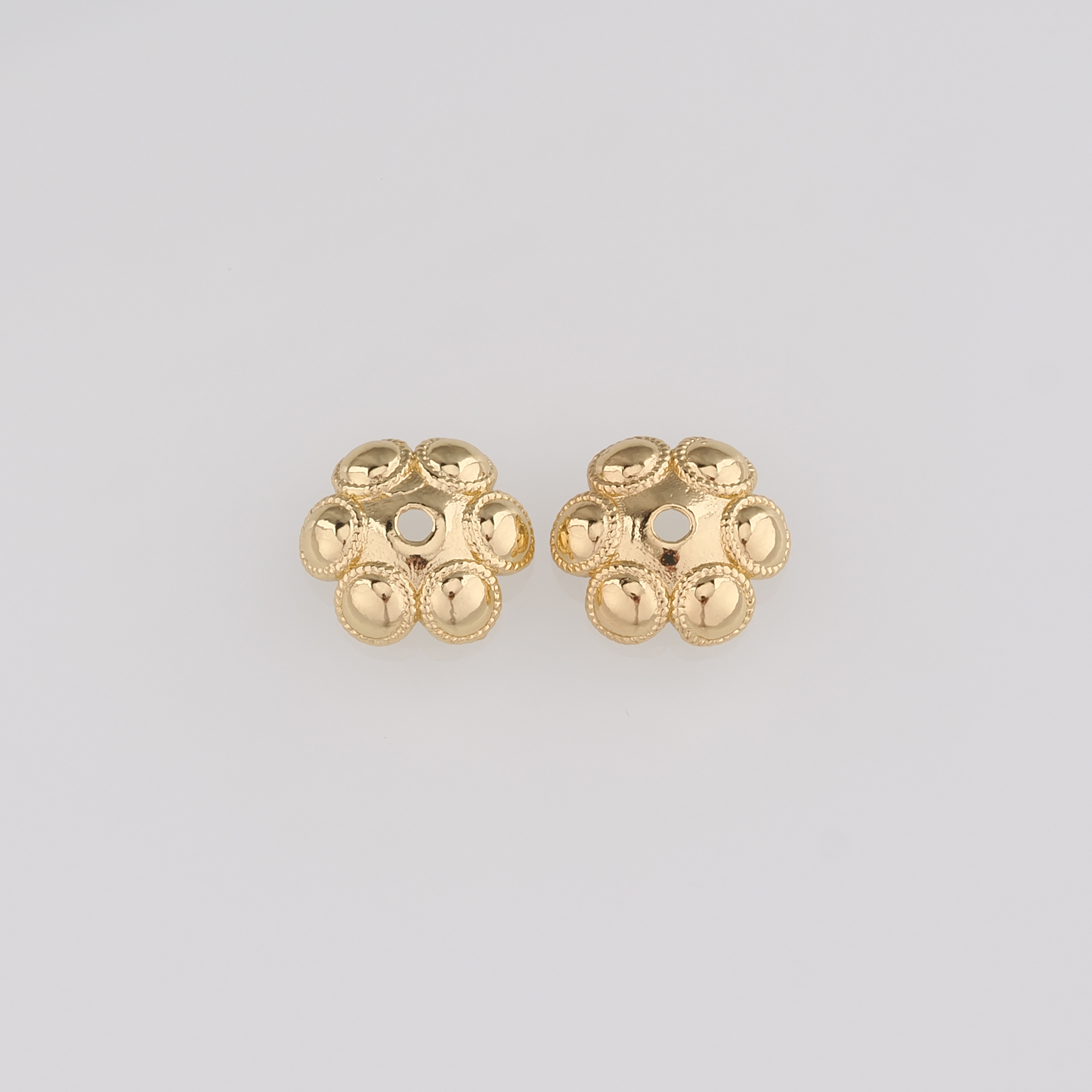 20Pcs 18K Gold Filled Bead Caps,Flower Bead Caps for Bracelet Jewelry Necklace Making Supply