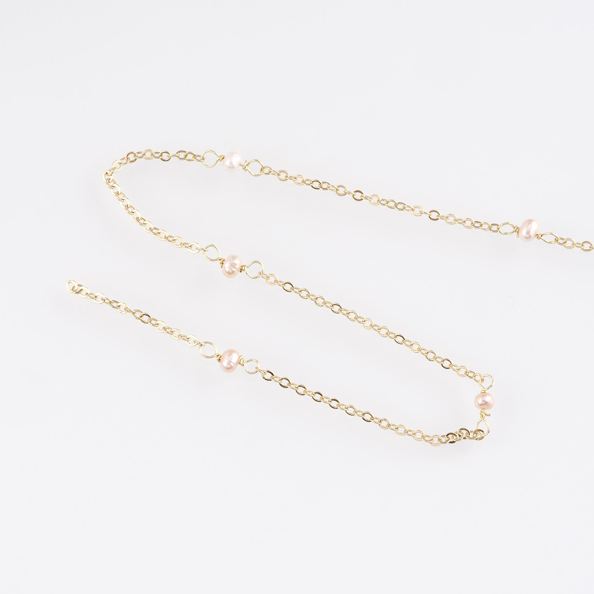 18K Gold Filled Oval Chain Necklace,Dainty Link Chain,Thin Oval Chain Necklace for DIY Jewelry Making Supply