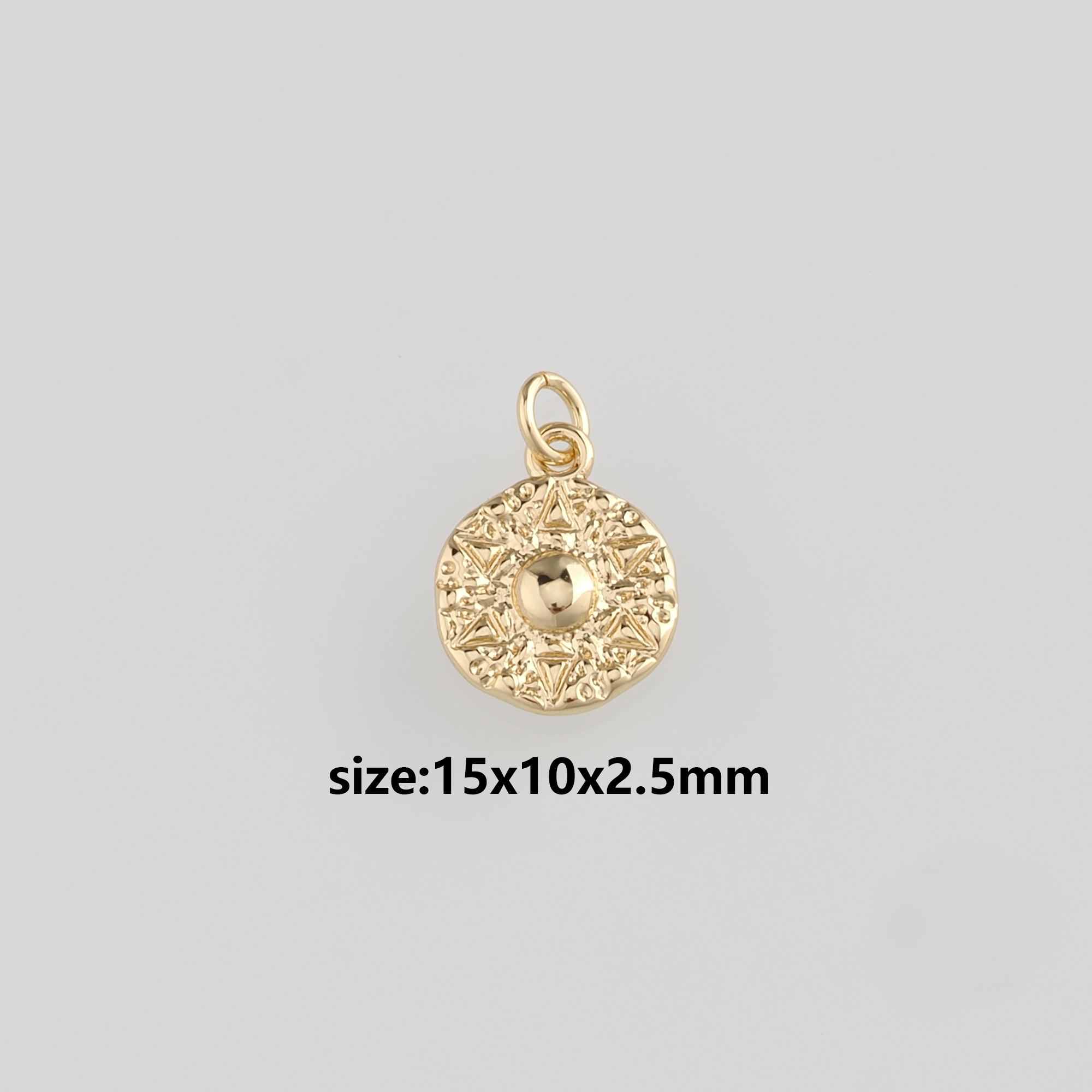 18K Gold Filled North Star Pendant,Celestial Charm Earrings Necklace for DIY Jewelry Making Supply