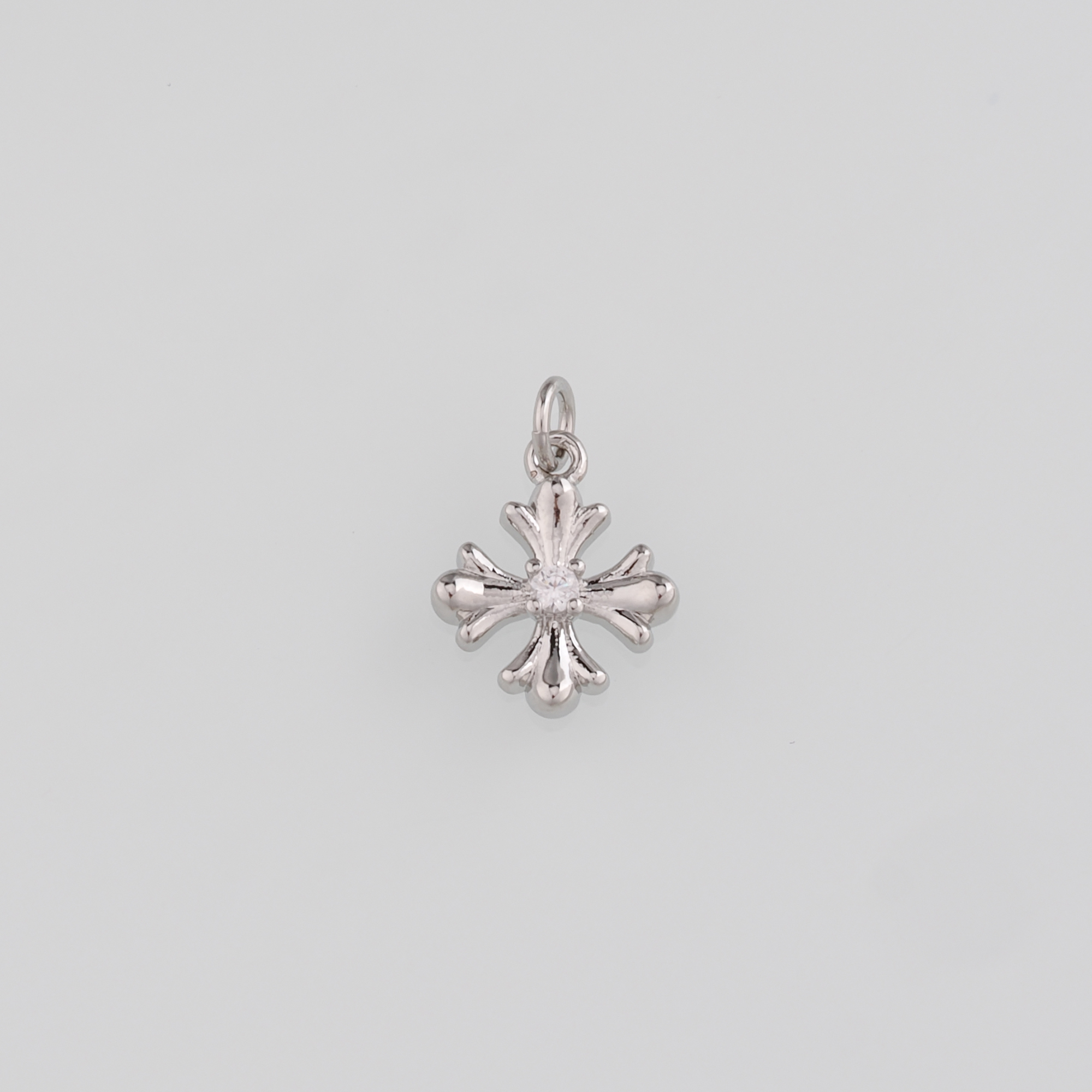 18K Gold Filled Cross Pendant,CZ Micro Pave Cross Charm Earrings Necklace for DIY Jewelry Making Supply