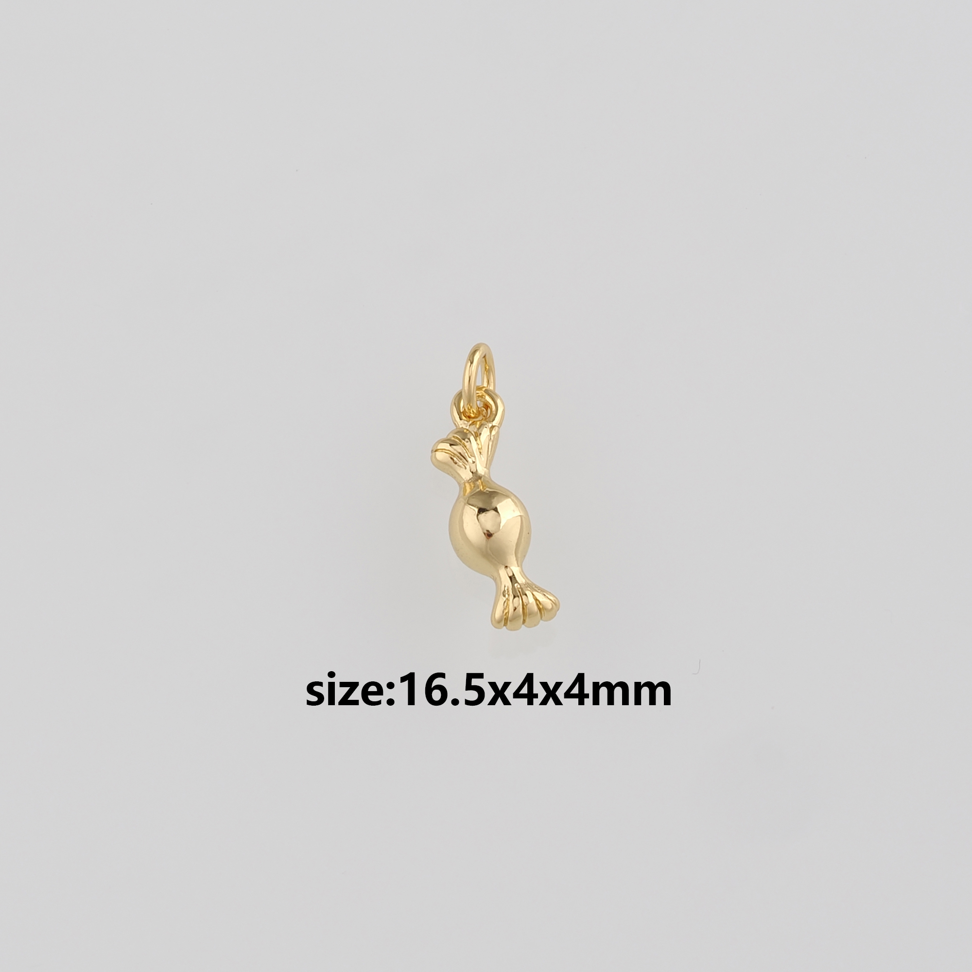 18K Gold Filled Candy Pendant,Sweet Charm,Candy Earrings Necklace for DIY Jewelry Making Supply