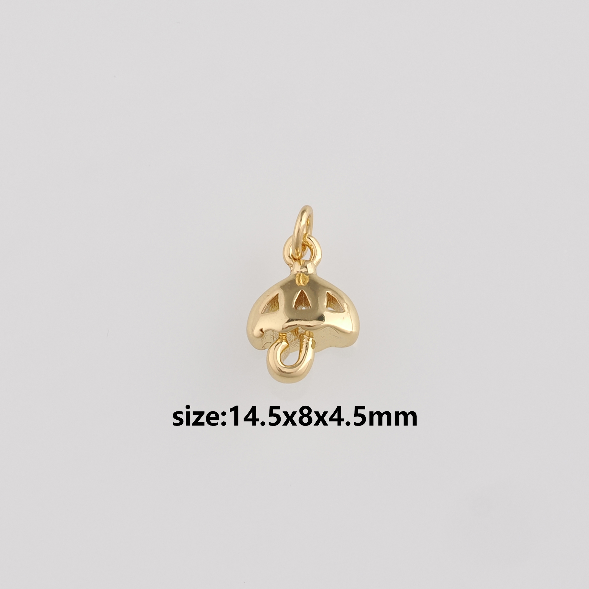 18K Gold Filled Umbrella Pendant,Umbrella Charm Earrings Necklace for DIY Jewelry Making Supply