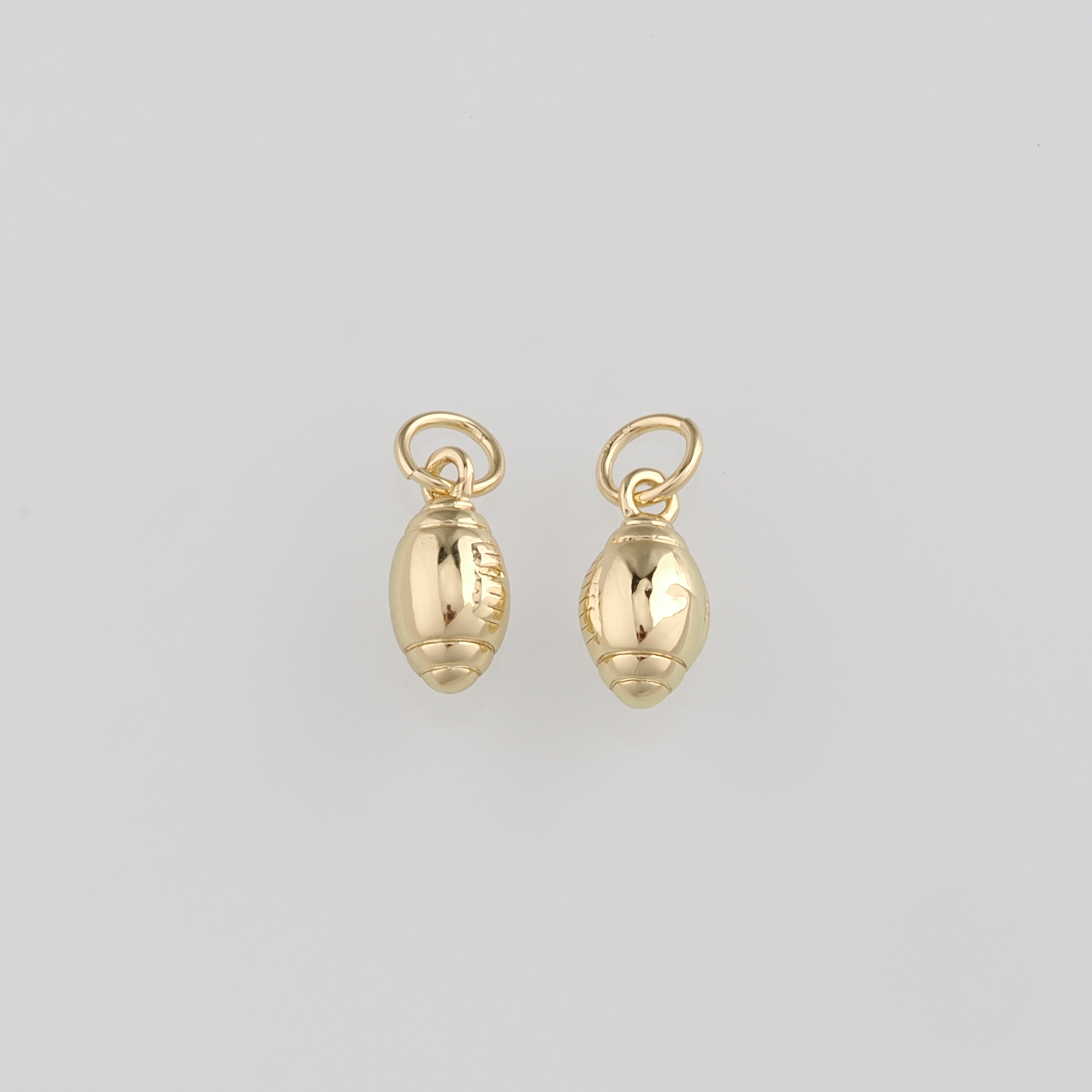 18K Gold Filled Rugby Pendant,Rugby Charm Earrings Necklace for DIY Jewelry Making Supply