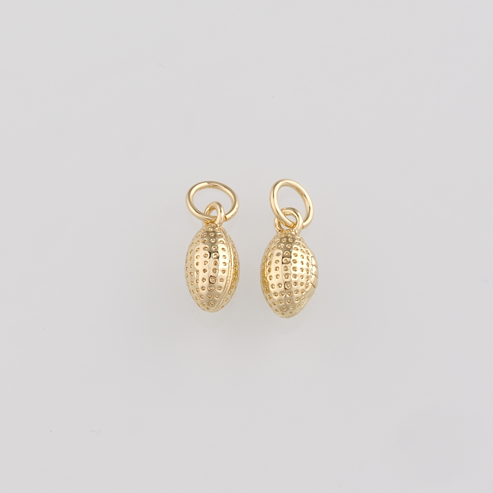 18K Gold Filled Rugby Pendant,Rugby Charm Earrings Necklace for DIY Jewelry Making Supply