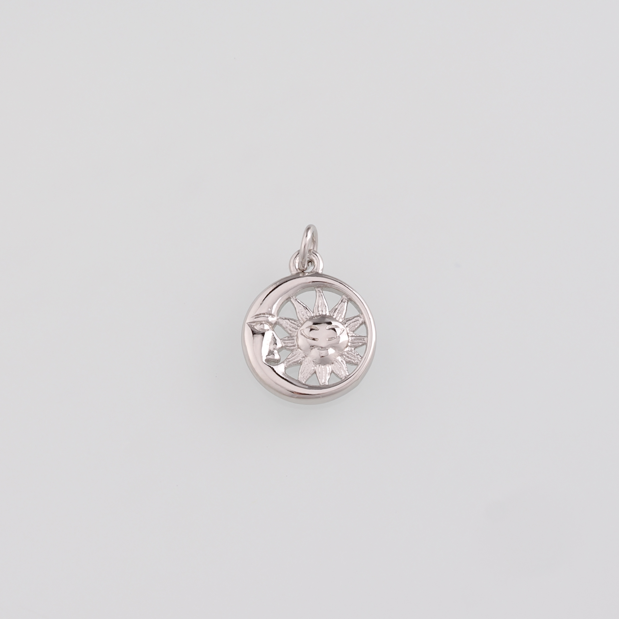 18K Gold Filled Sun Moon Pendant,Celestial Charm Earrings Necklace for DIY Jewelry Making Supply