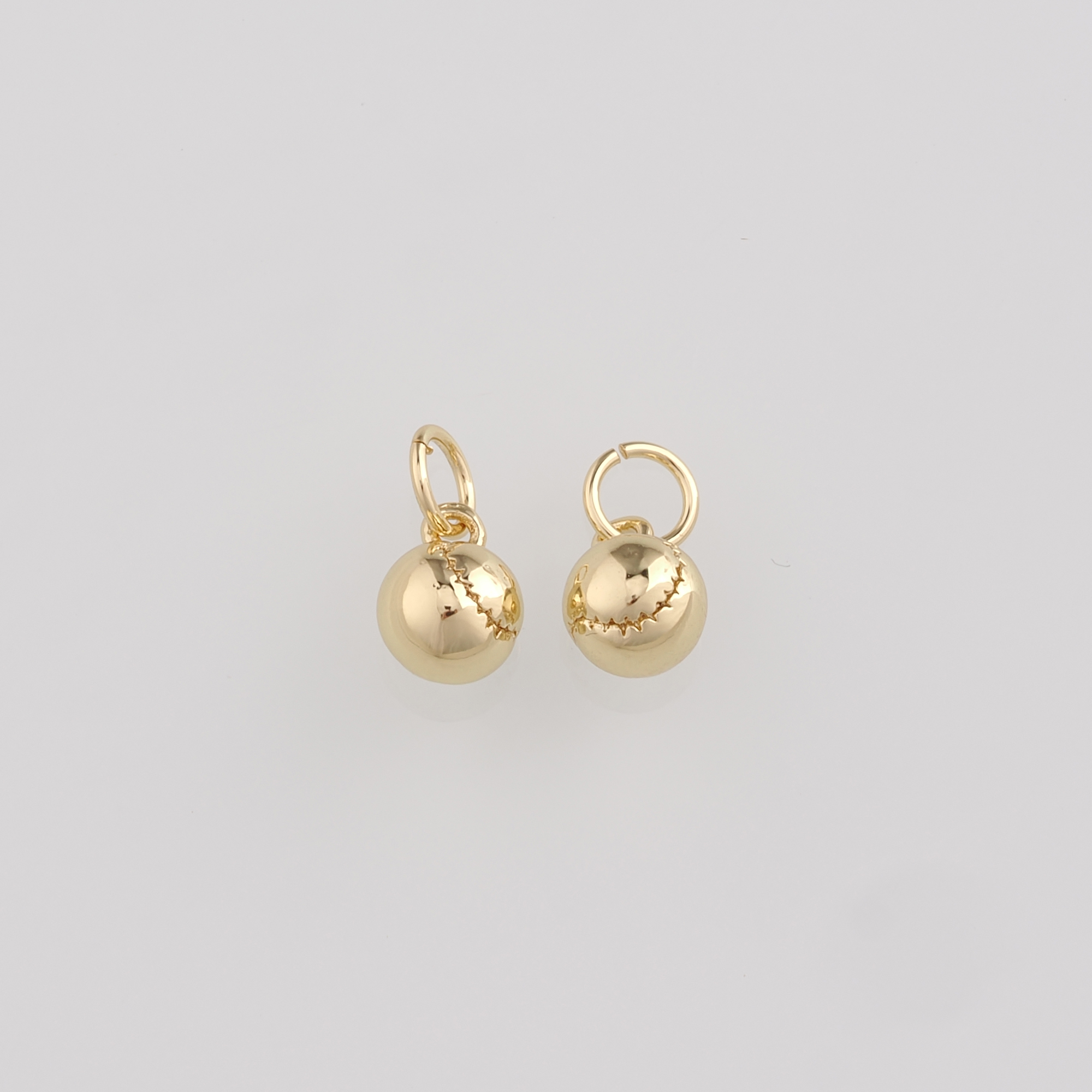 18K Gold Filled Softball Pendant,Baseball Charm,Softball Earrings Necklace for DIY Jewelry Making Supply