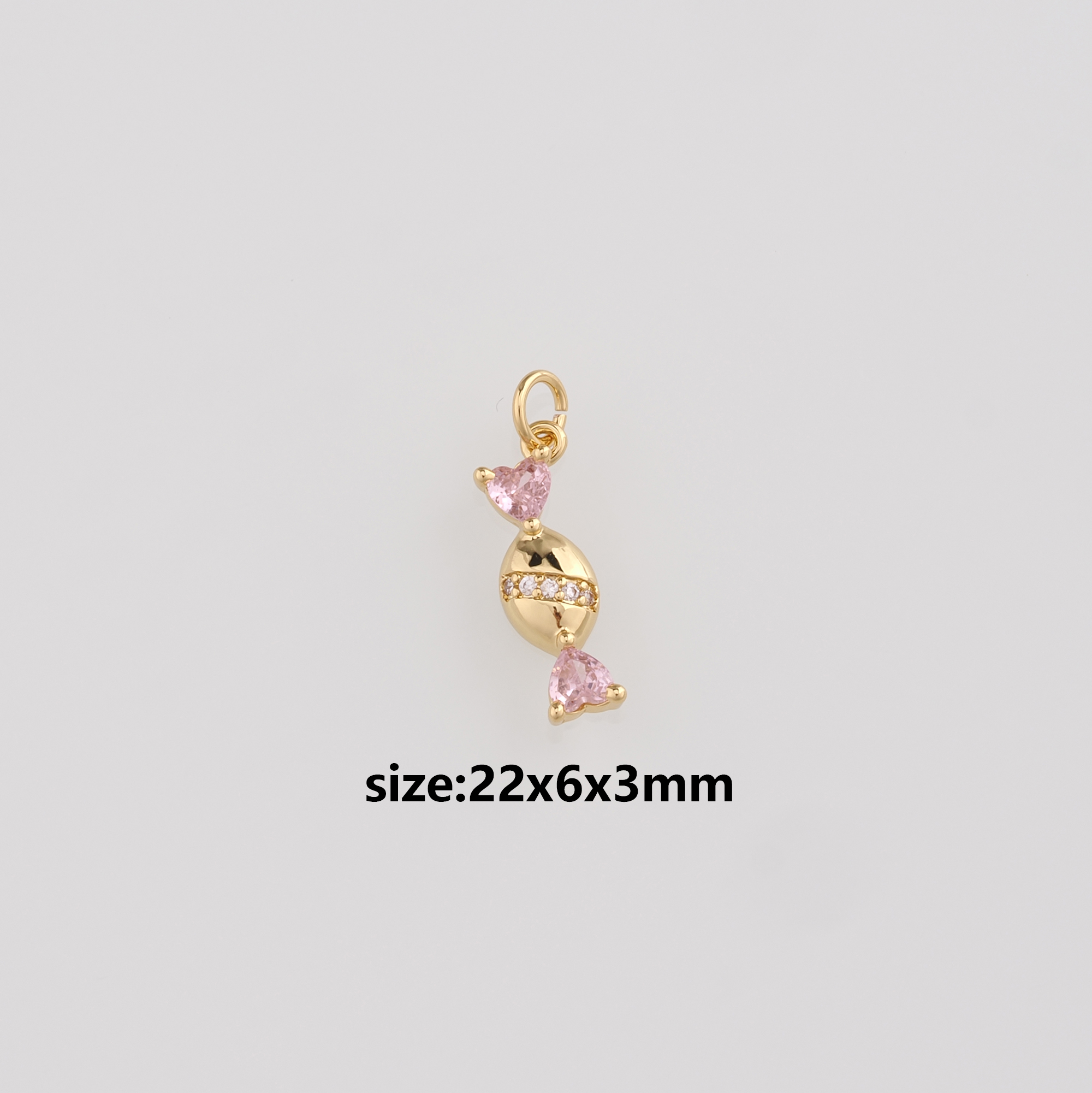 18K Gold Filled Candy Pendant,Sweet Charm,Candy Earrings Necklace for DIY Jewelry Making Supply