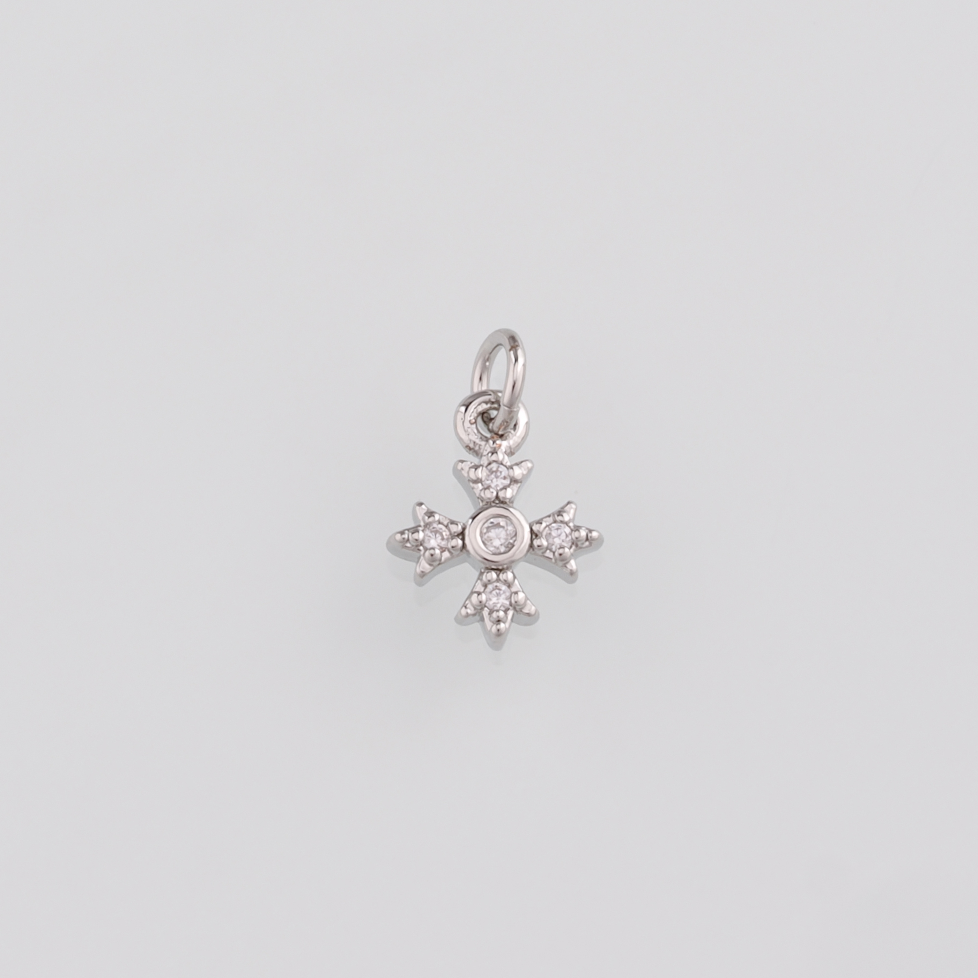 18K Gold Filled Cross Pendant,CZ Micro Pave Cross Charm Earrings Necklace for DIY Jewelry Making Supply