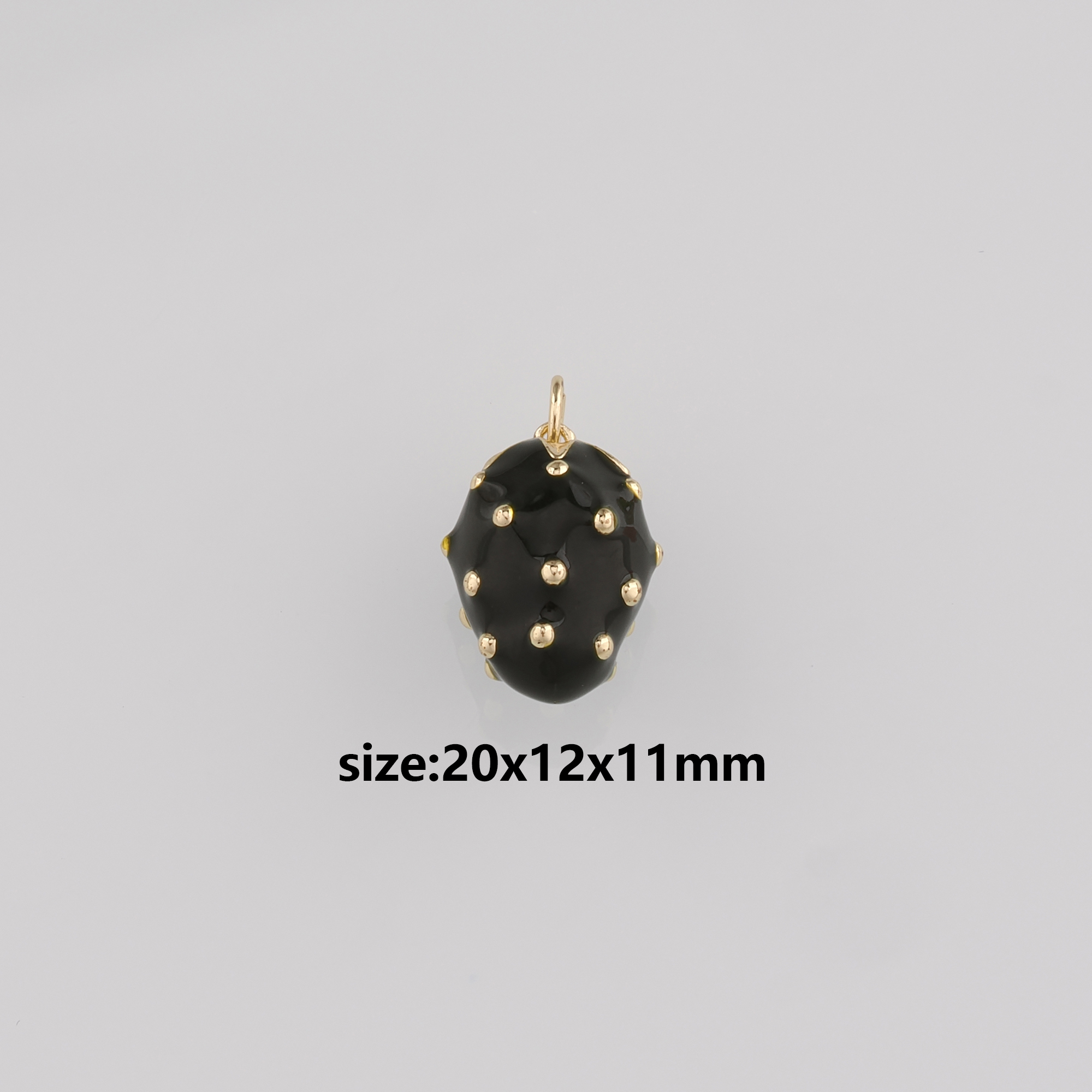 18K Gold Filled Raspberry Pendant,Enamel Raspberry Charm Earrings Necklace for DIY Jewelry Making Supply