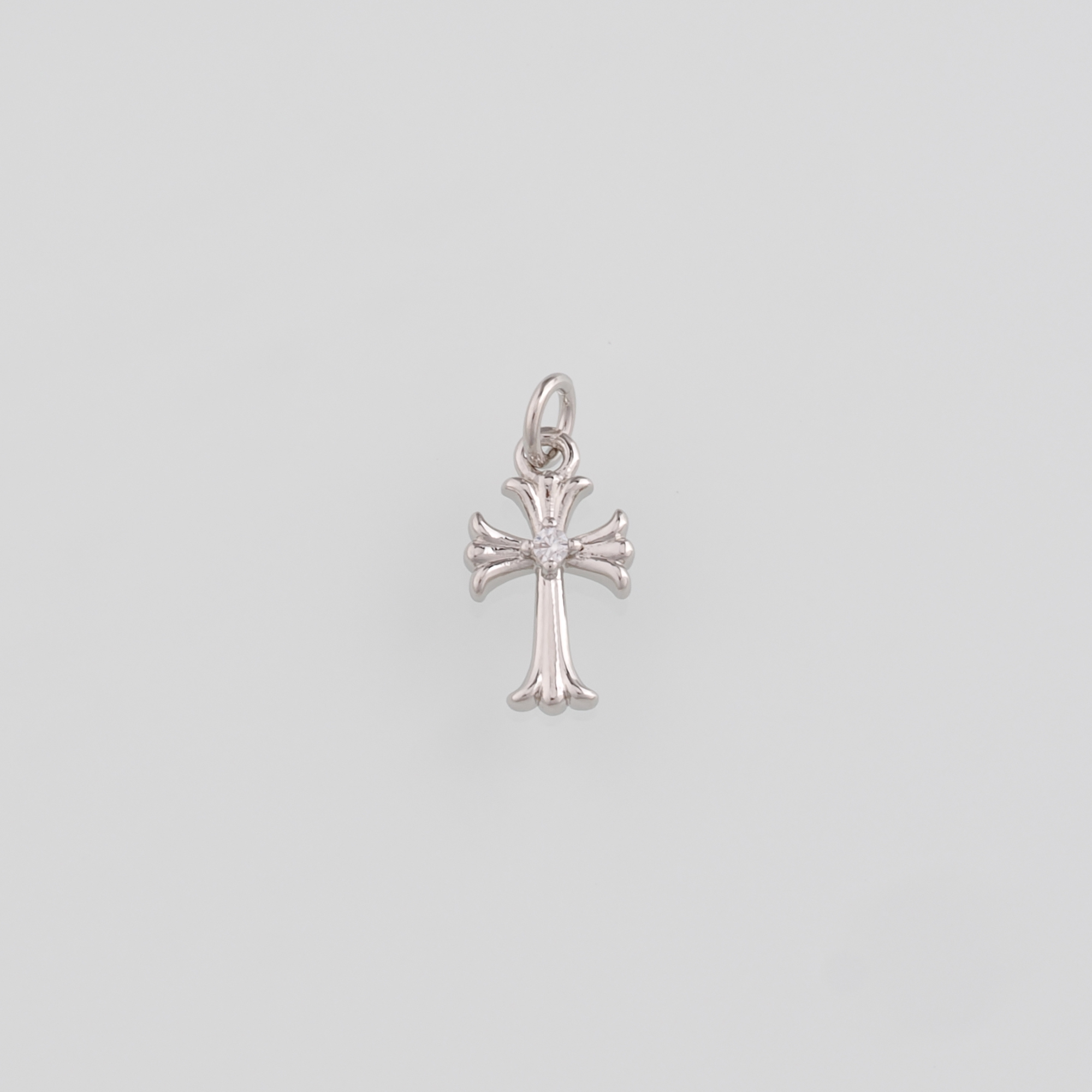 18K Gold Filled Cross Pendant,Religious Charm Earrings Necklace for DIY Jewelry Making Supply