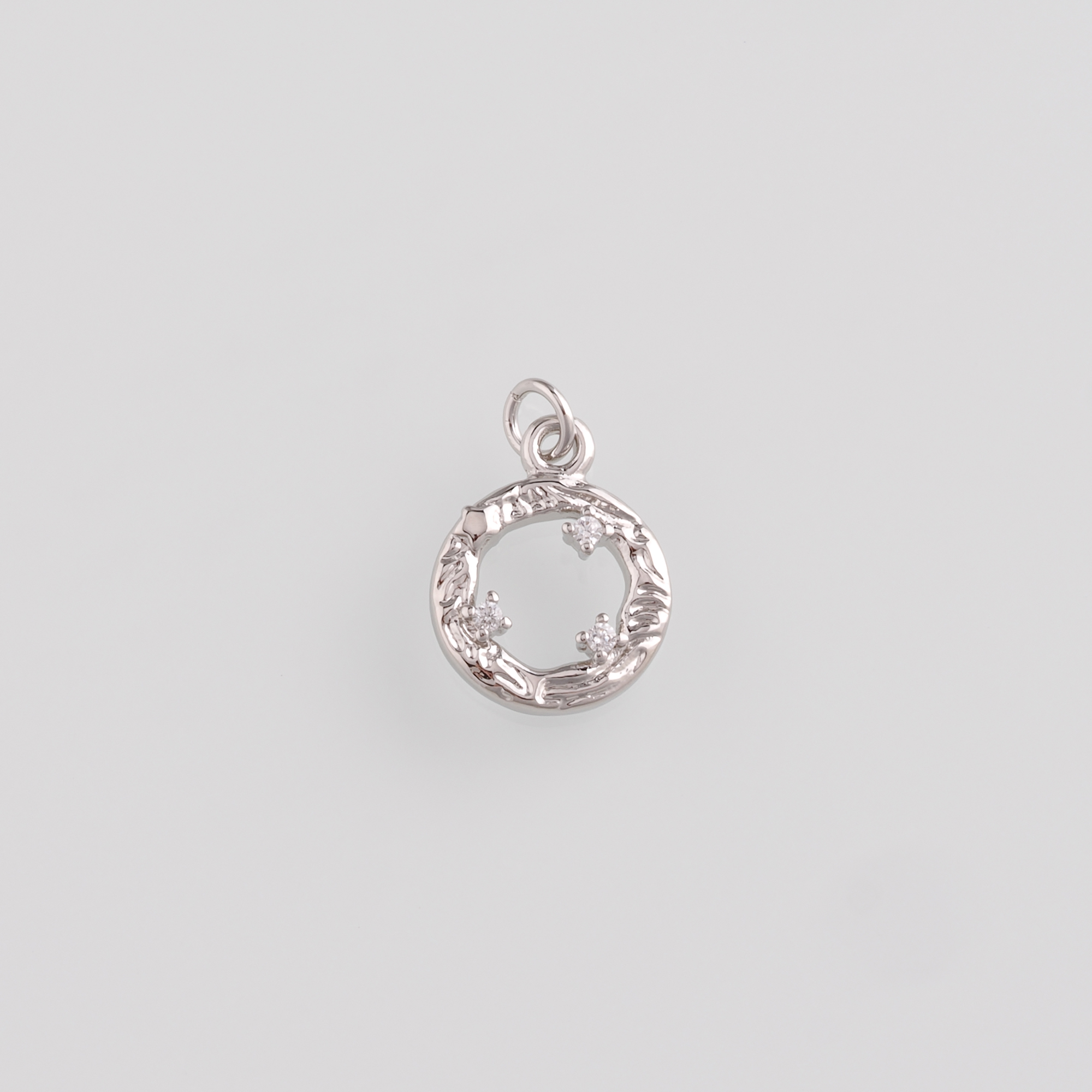 18K Gold Filled Round Pendant,Dainty Round Earrings Necklace for DIY Jewelry Making Supply