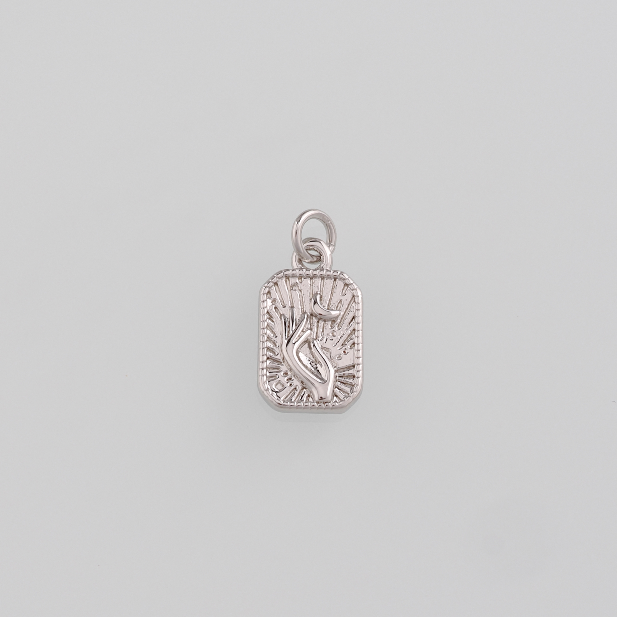 18K Gold Filled Hand Pendant,Dainty Hand Charm Earrings Necklace for DIY Jewelry Making Supply